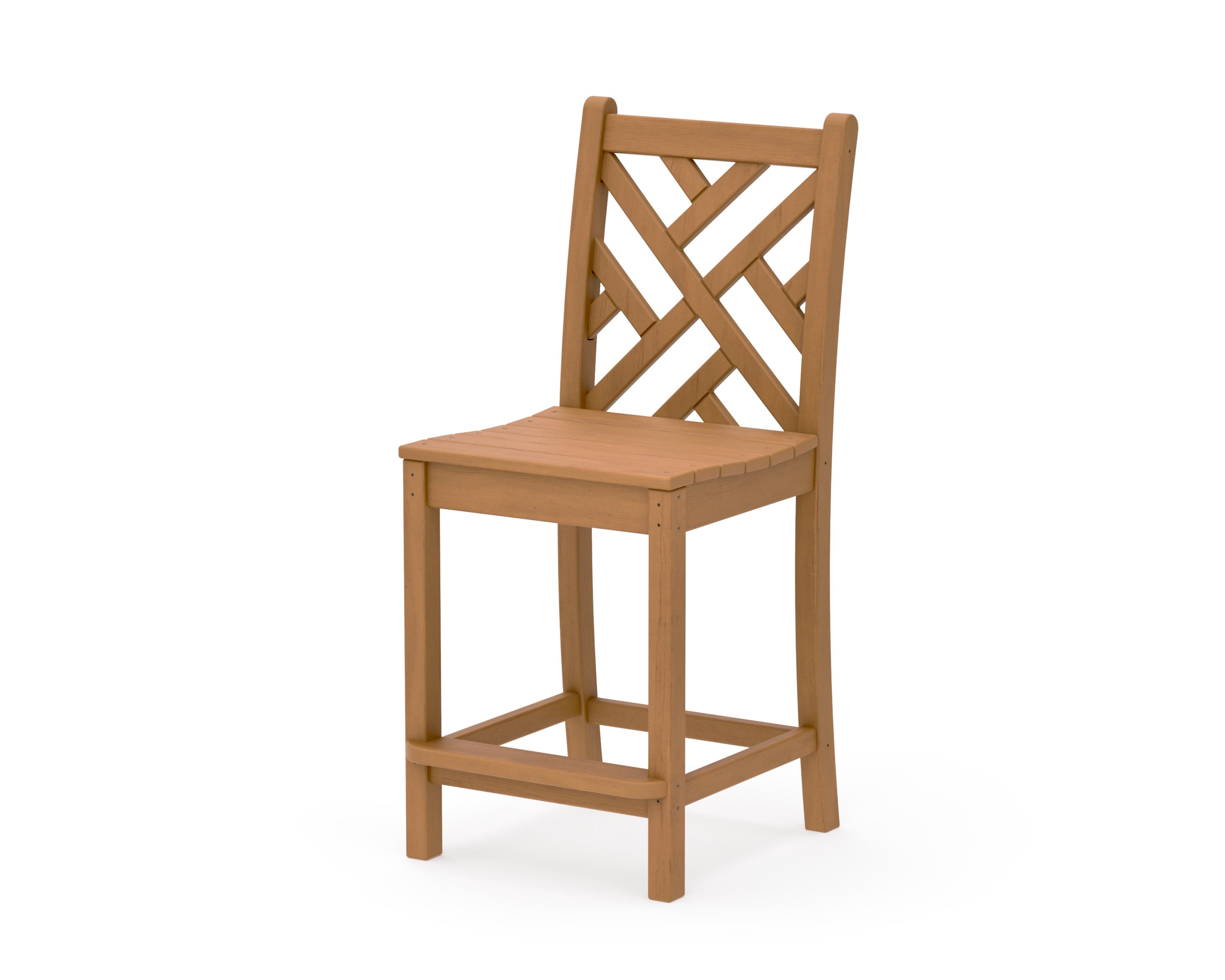 Chippendale Counter Side Chair in Natural