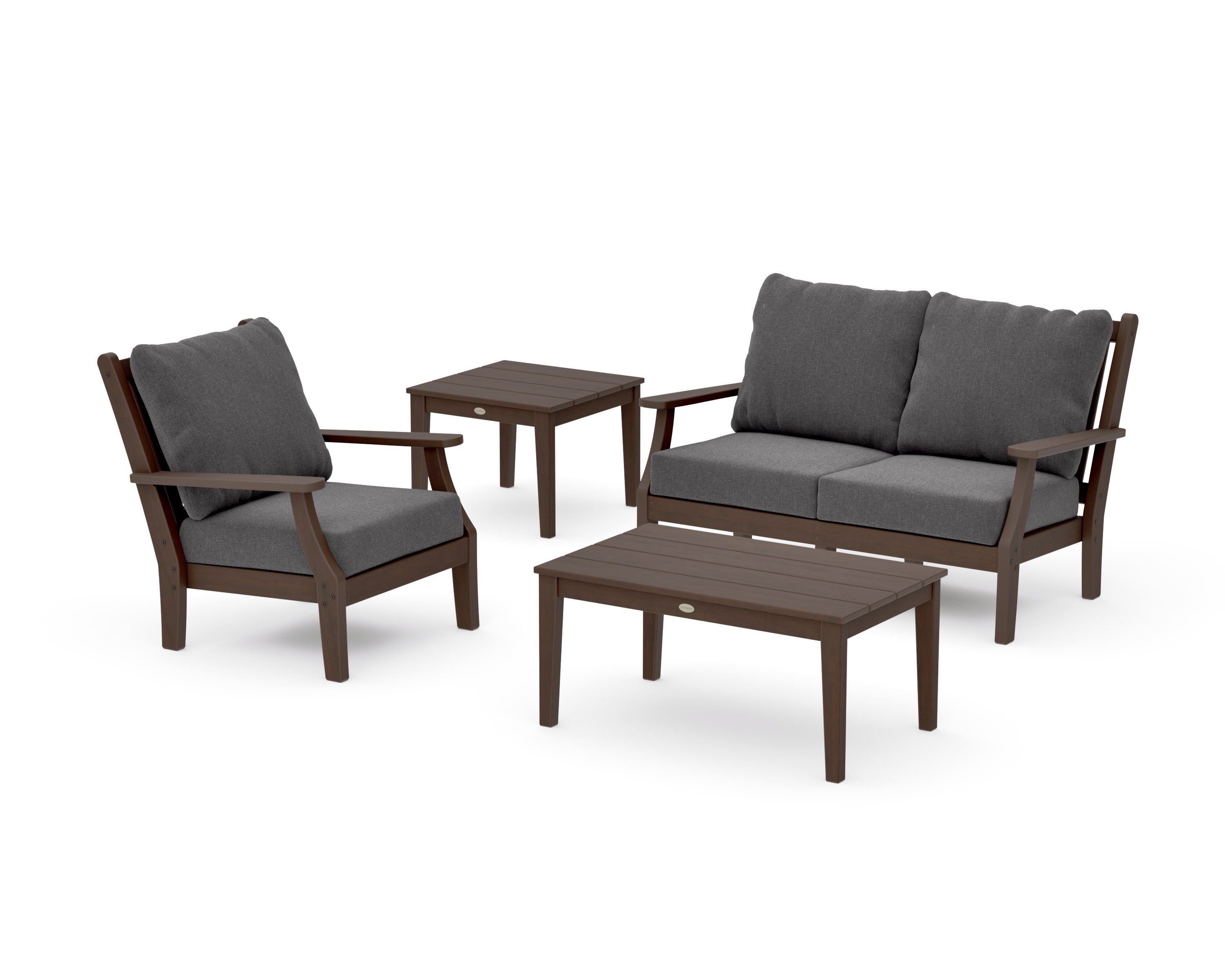 Wovendale 4-Piece Deep Seating Set in Kona / Ash Charcoal