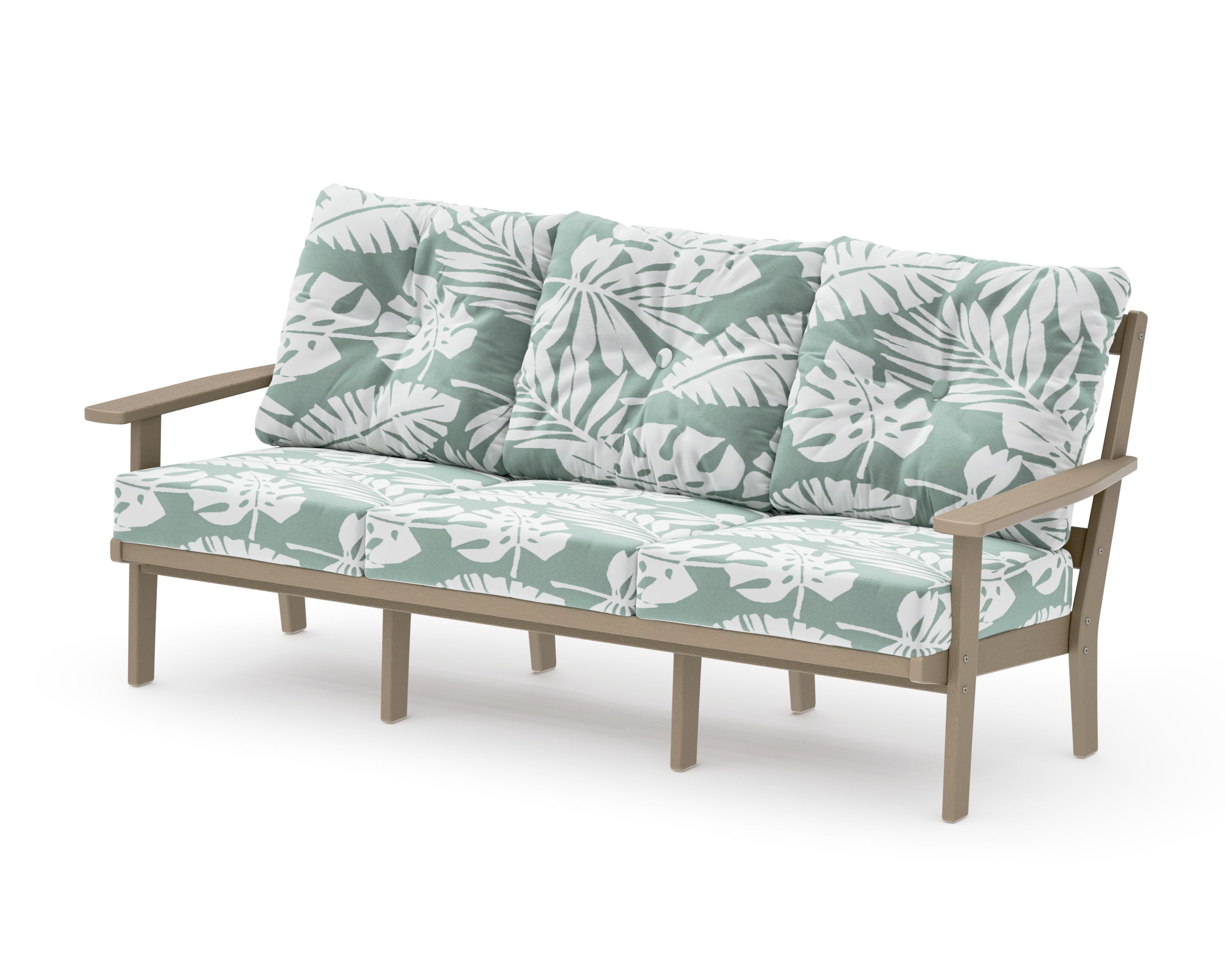 Oxford Deep Seating Sofa in Vintage Sahara / Leaf Glacier Spa
