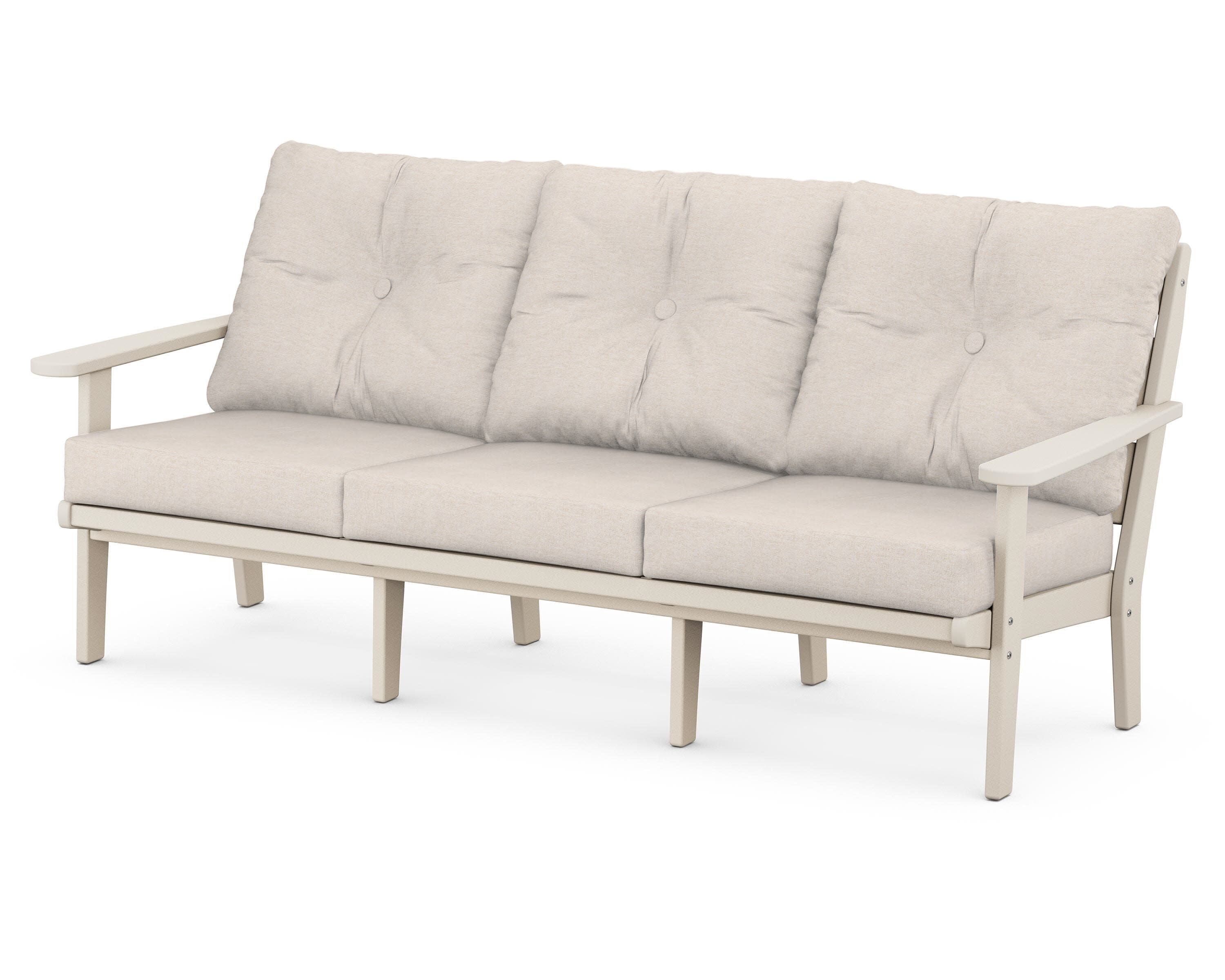 Lakeside Deep Seating Sofa in Sand / Nuance Cloud