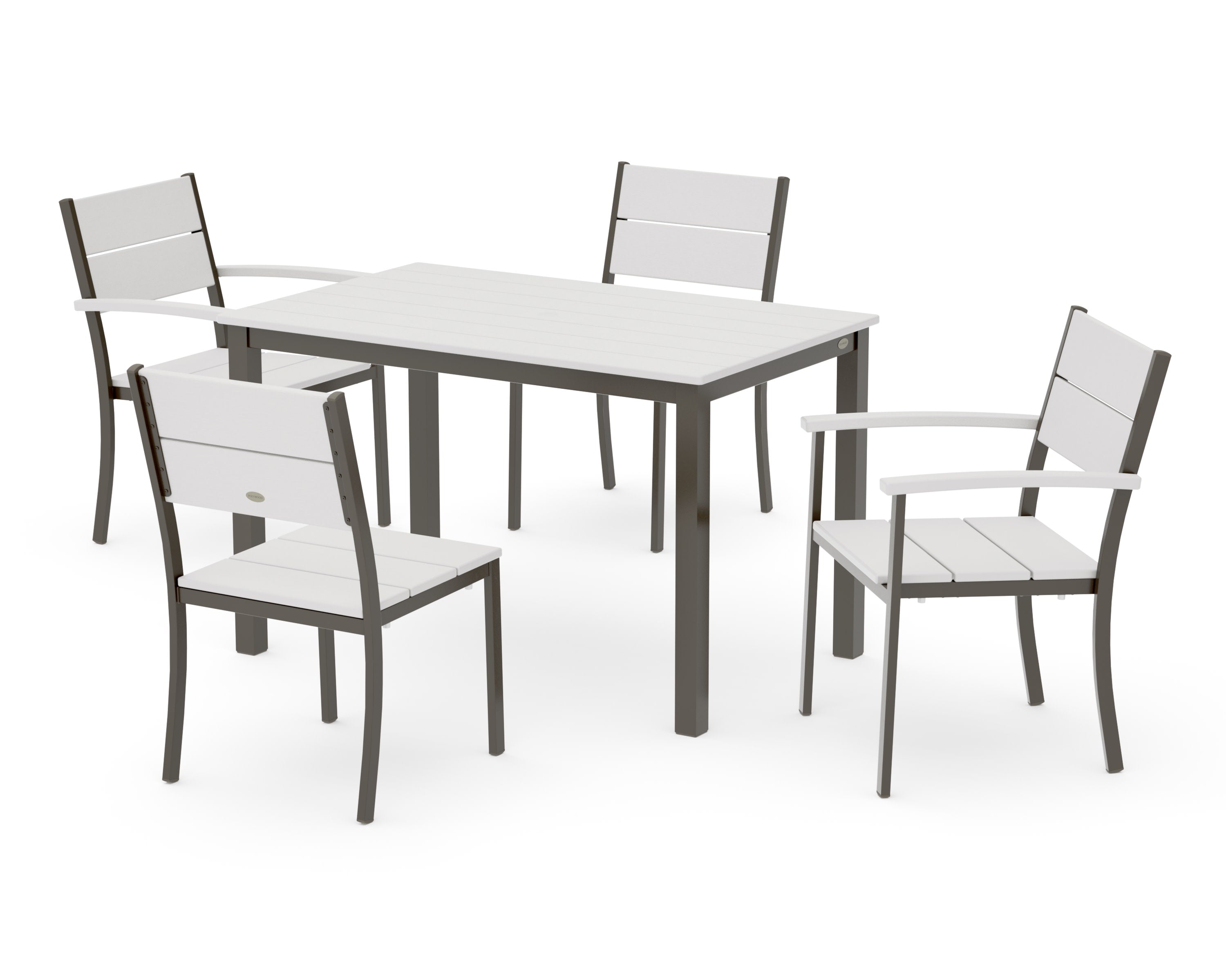 Main Street 5-Piece Dining Set in Bronze / Vintage White