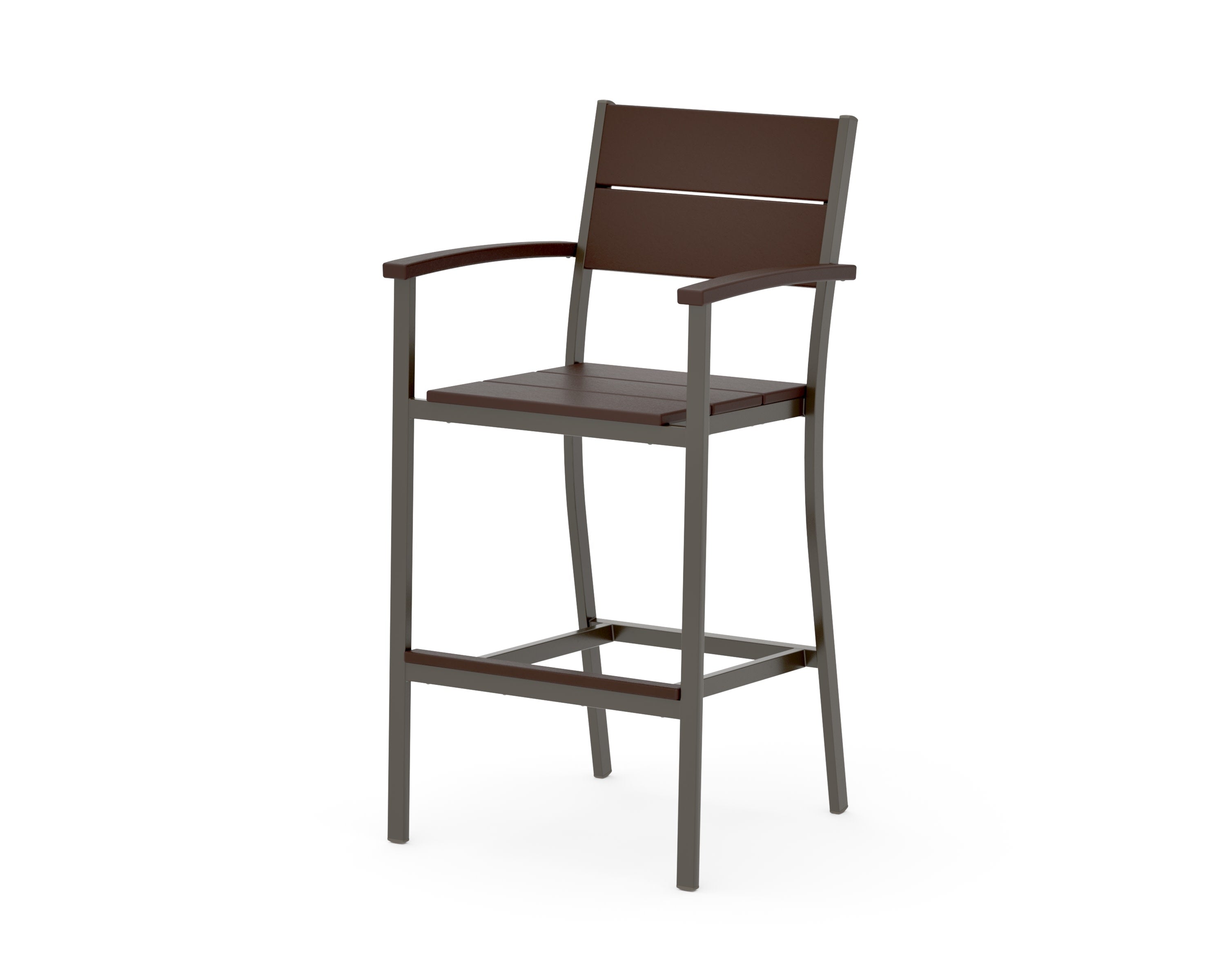 Main Street Bar Arm Chair in Bronze / Mahogany