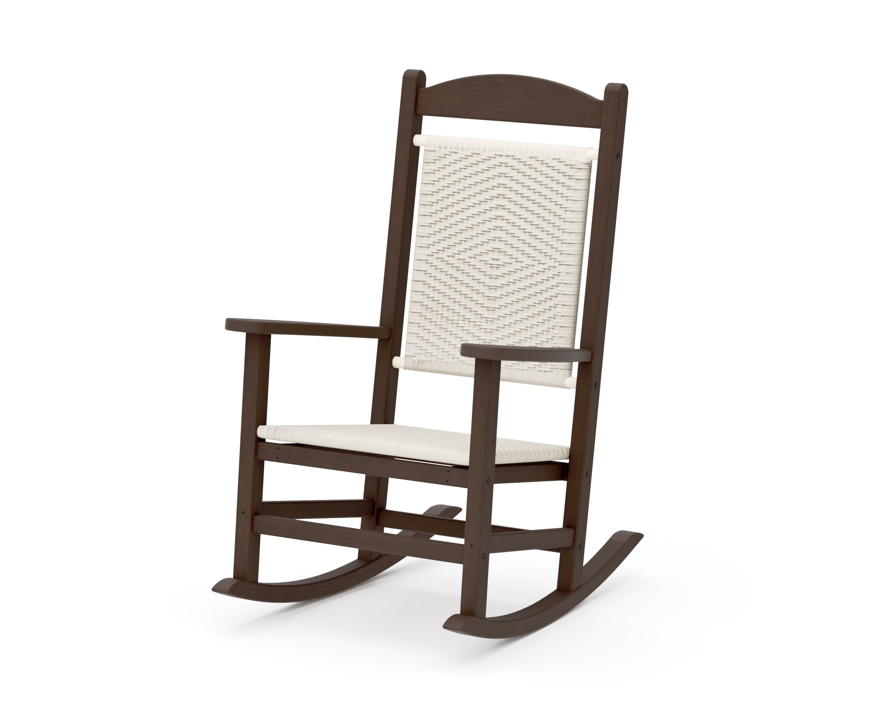 Presidential Woven Rocking Chair in Kona / White Loom