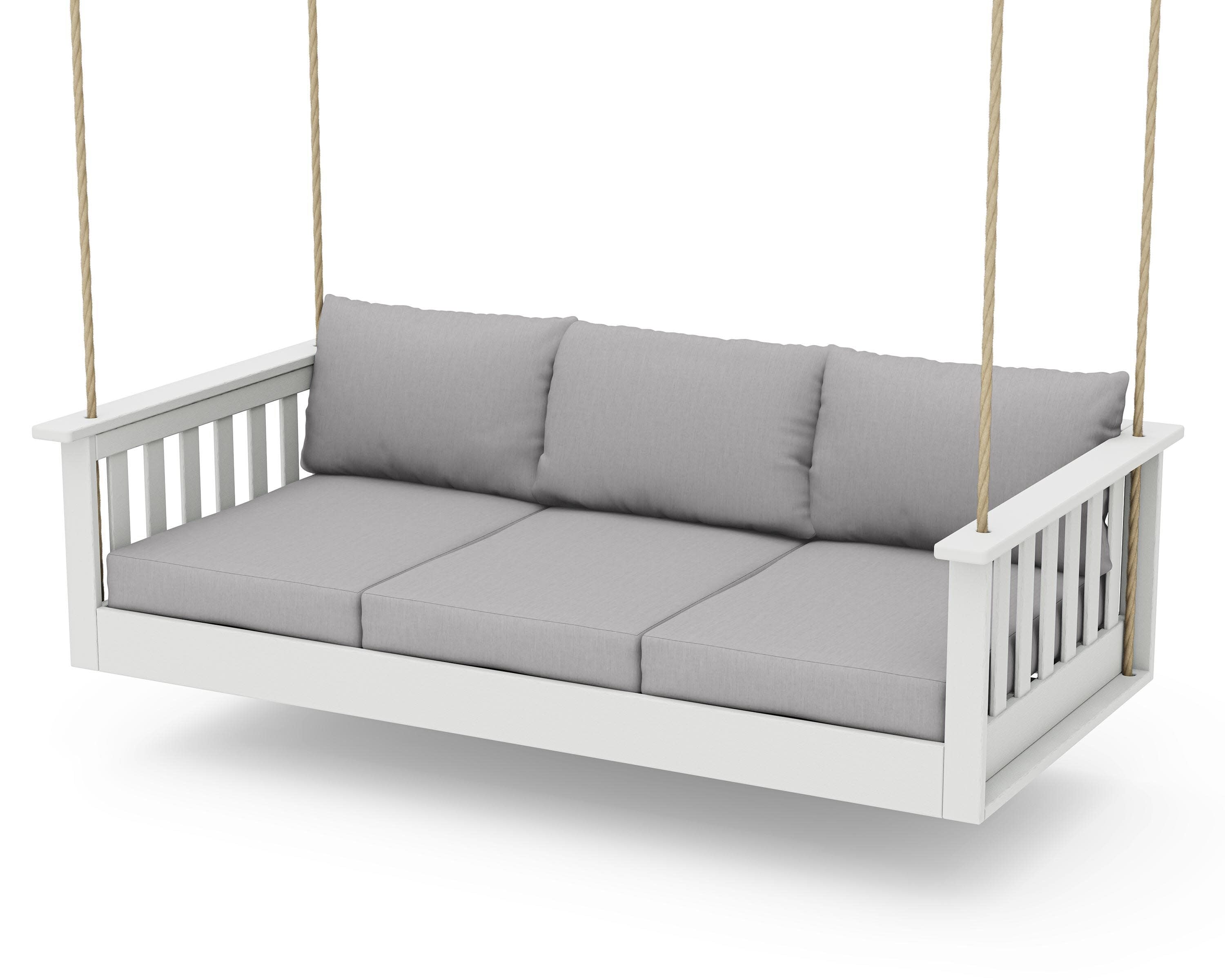 Vineyard Daybed Swing in Vintage White / Granite