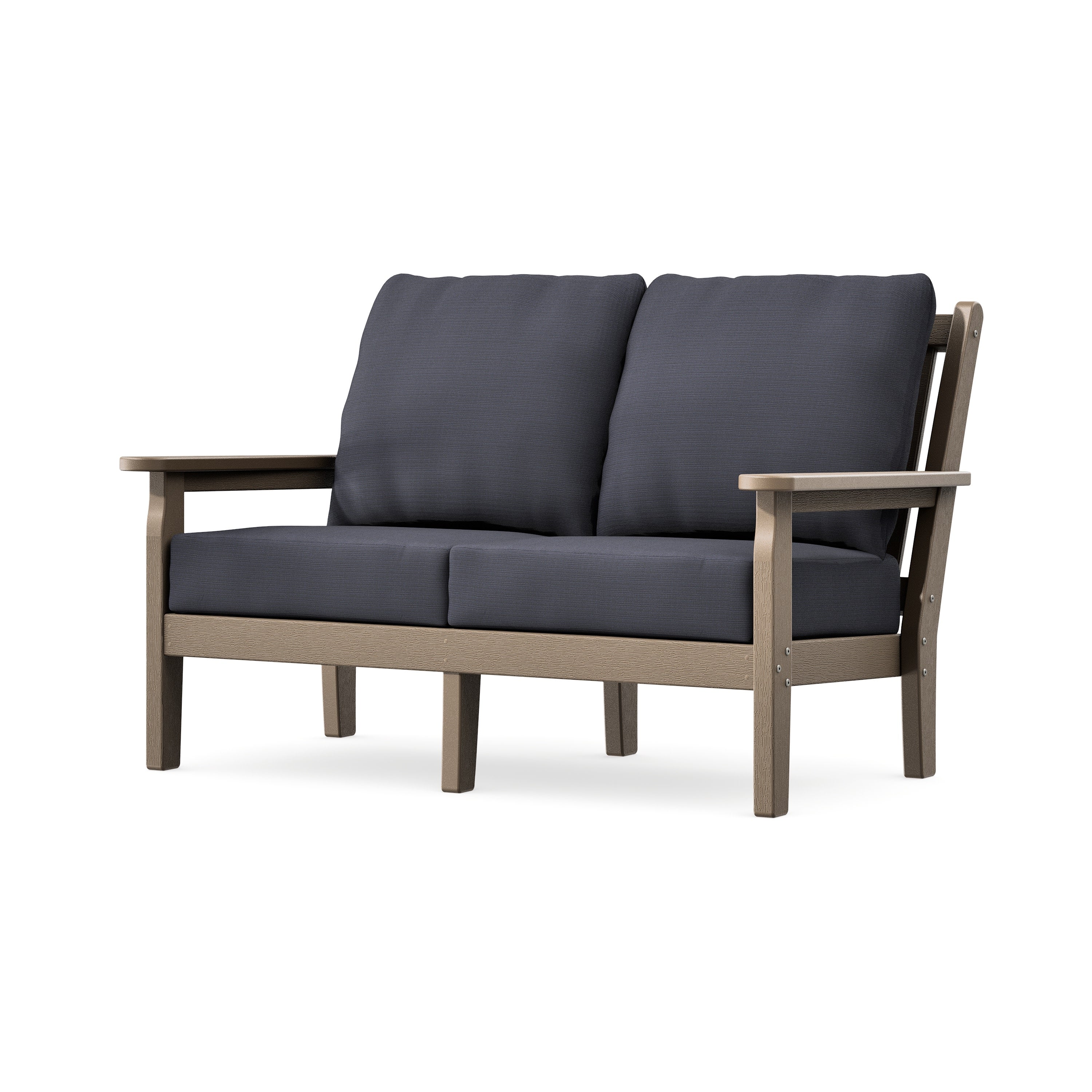 Chippendale Deep Seating Loveseat in Vintage Sahara / Midnight Linen