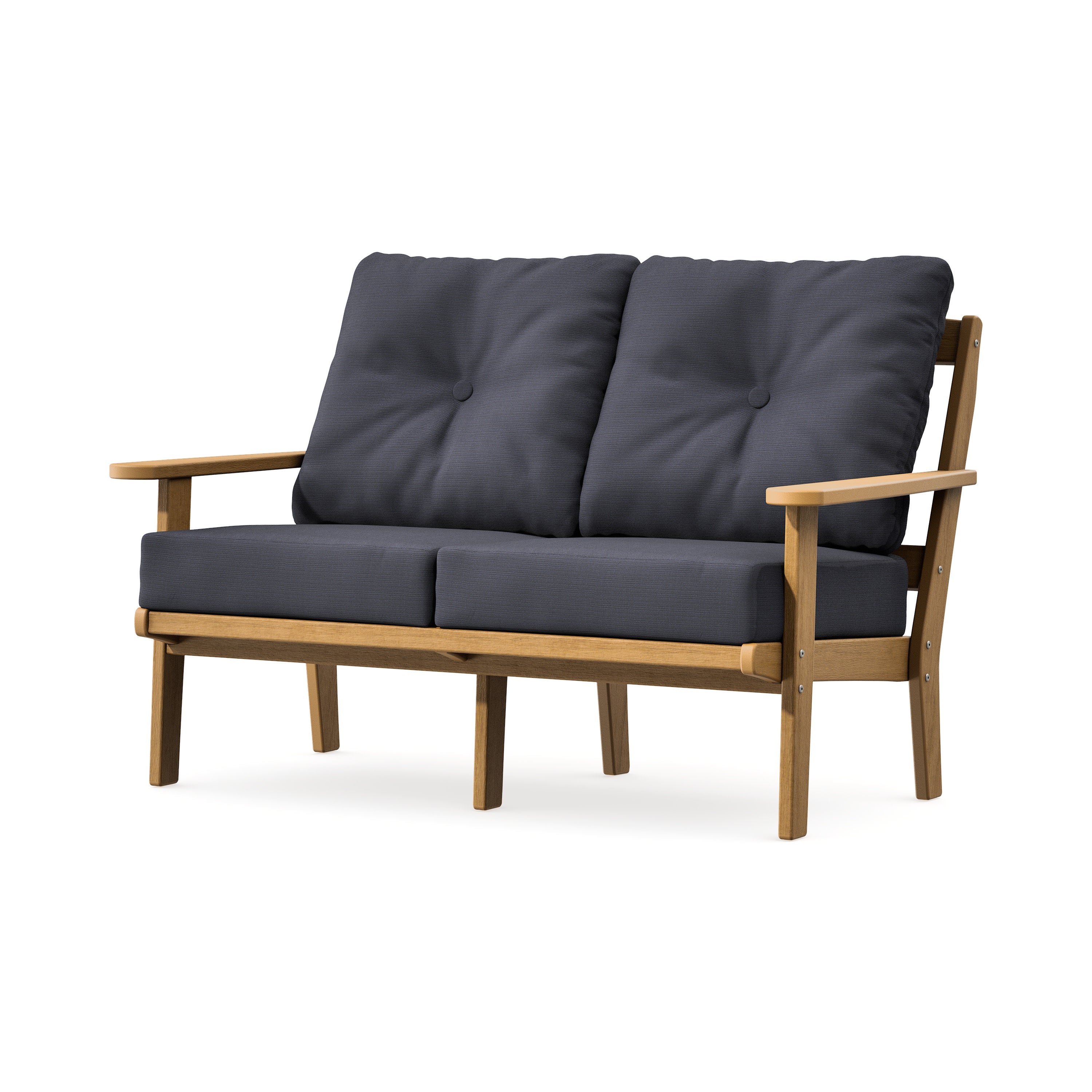Mission Deep SeatingLoveseat in Natural / Midnight Linen