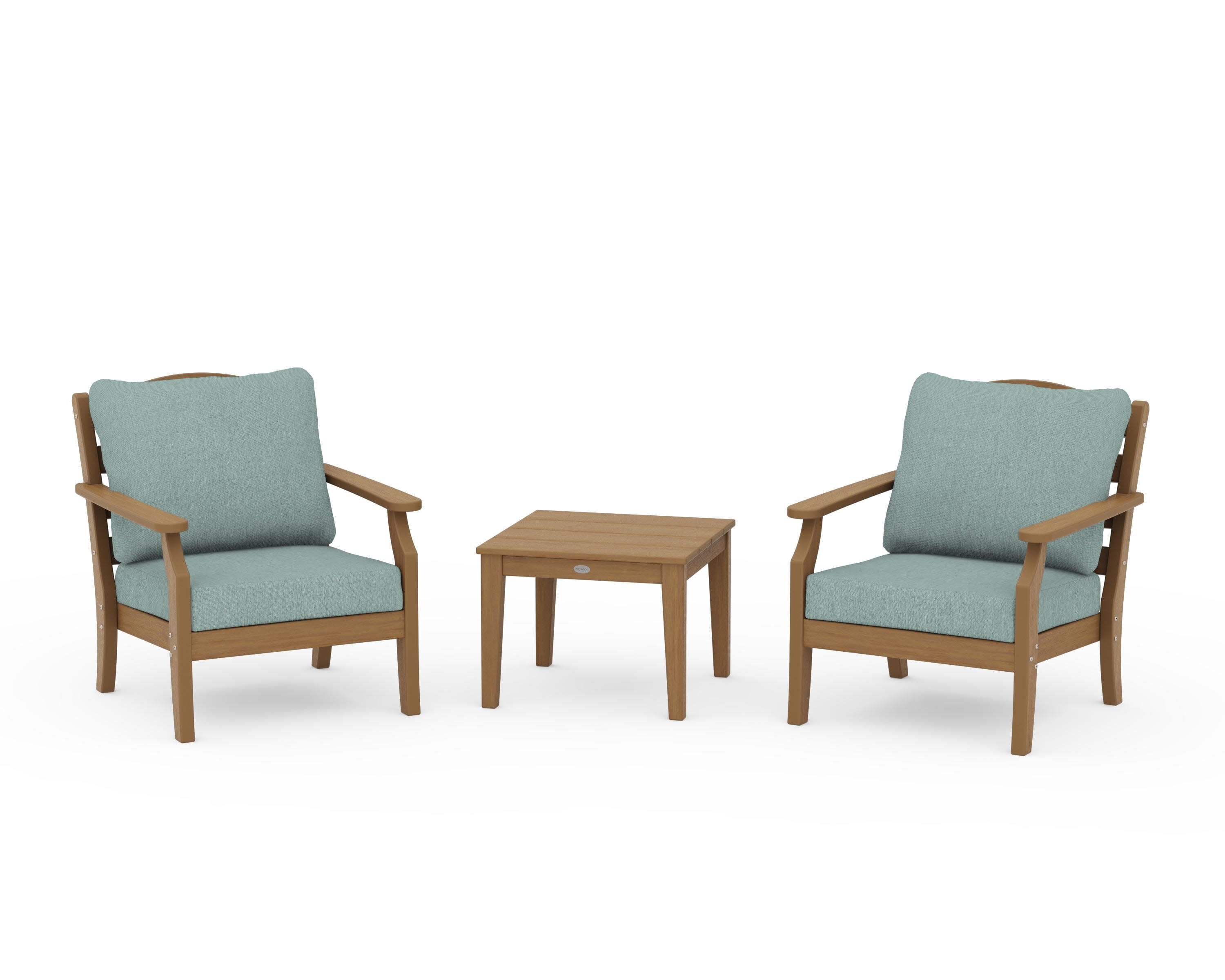 Savannah 3-Piece Deep Seating Set in Natural / Glacier Spa