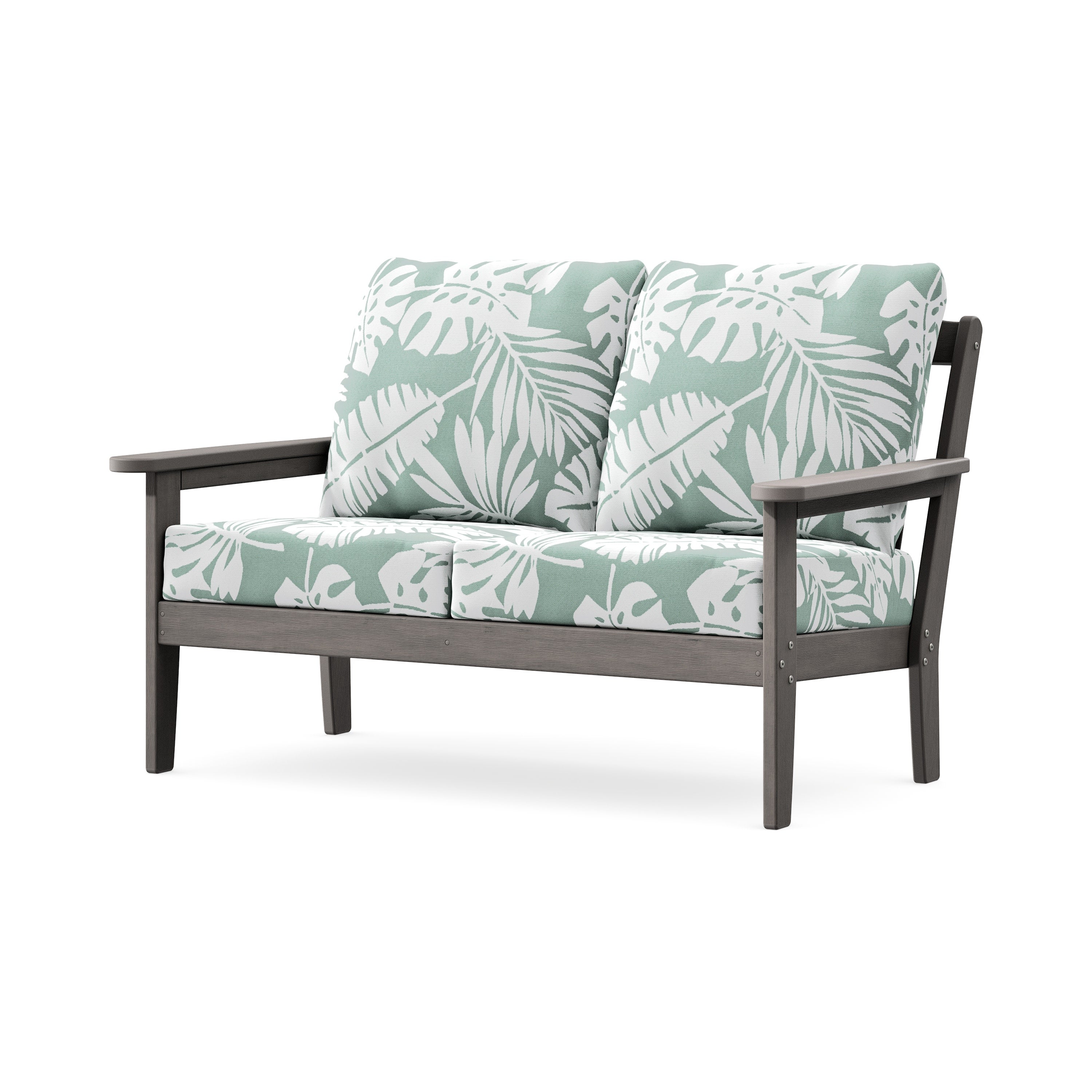 Cottage Deep Seating Loveseat in Driftwood / Leaf Glacier Spa