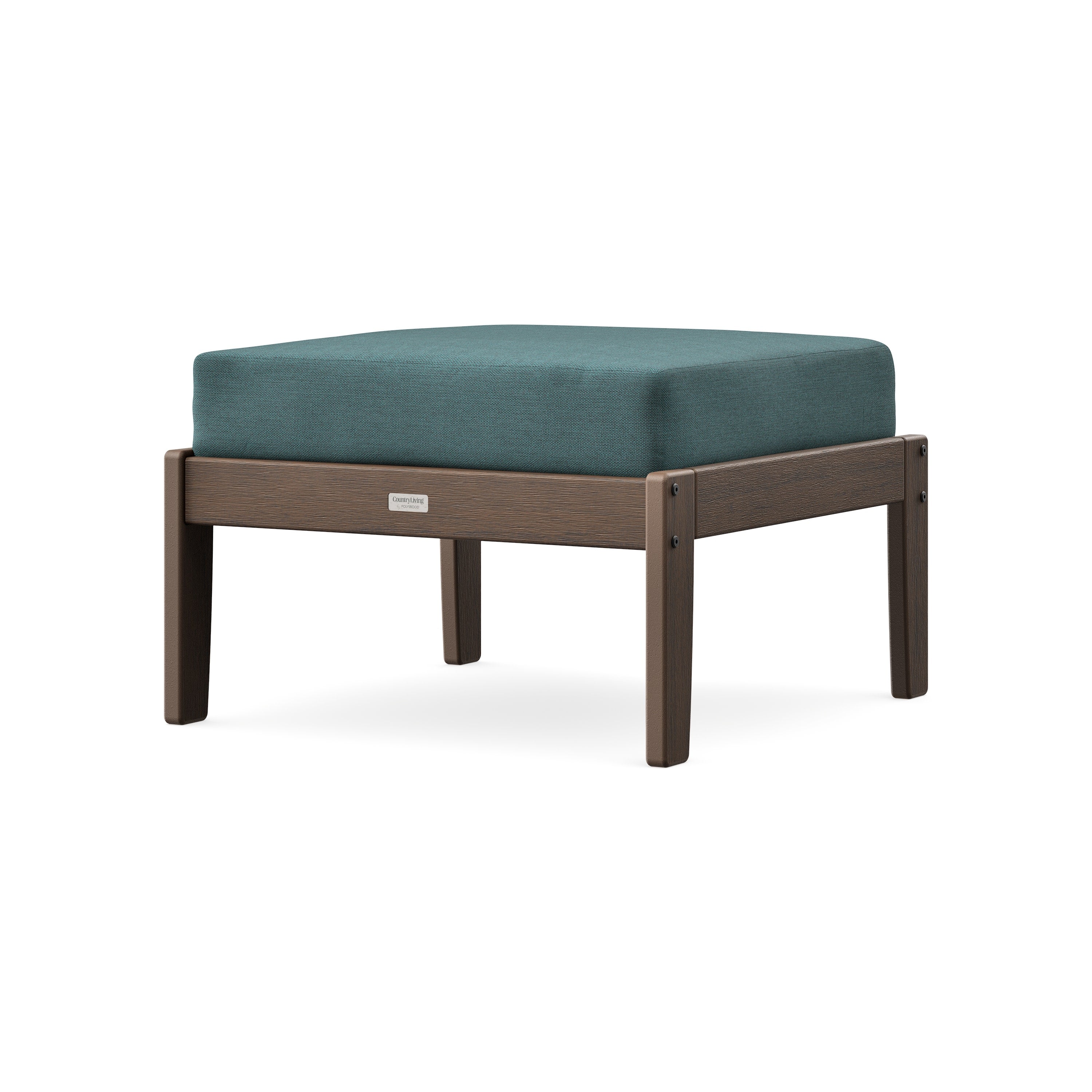 Cottage Deep Seating Ottoman in Kona / Ocean Teal