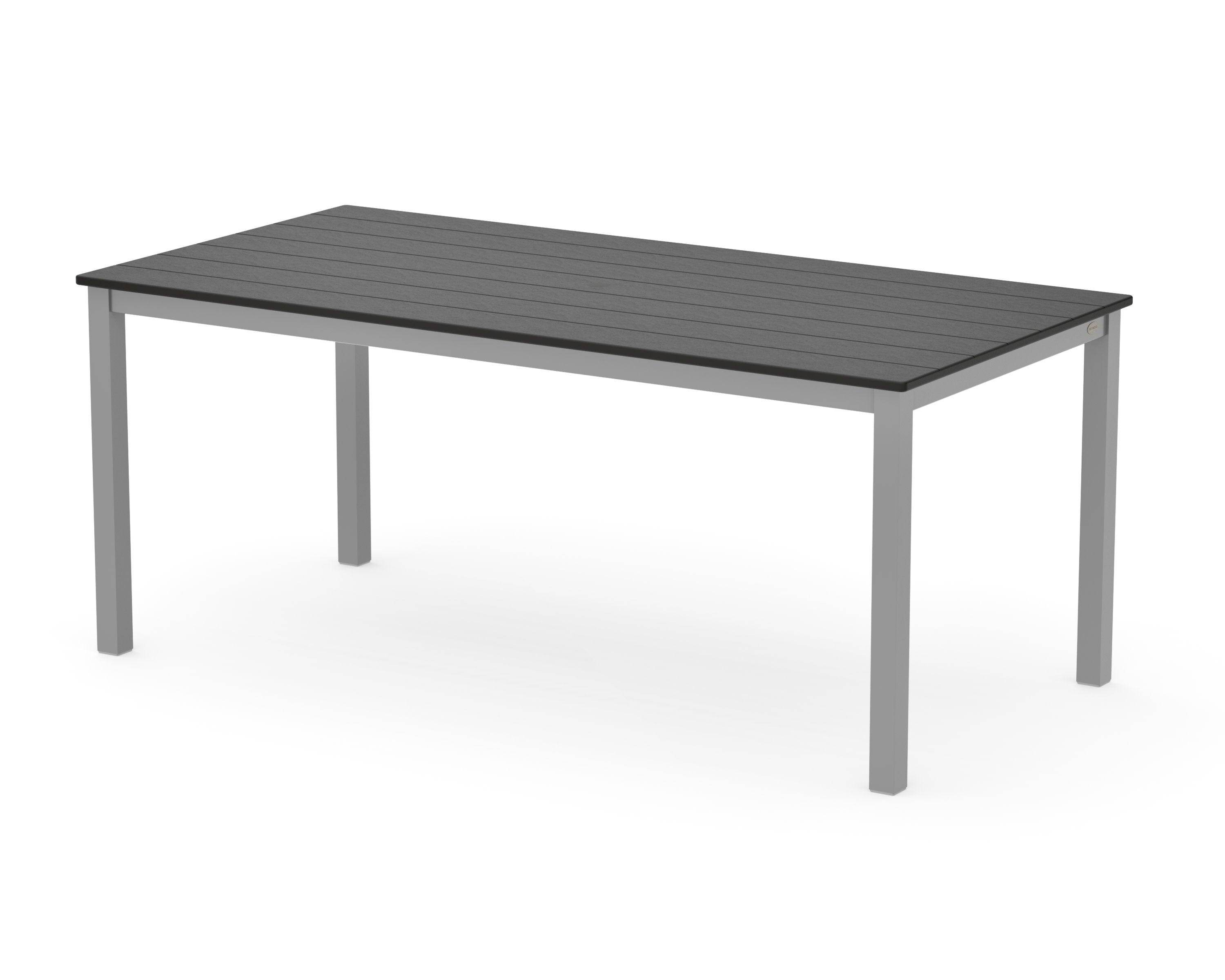 Main Street 36" x 72" Dining Table in Silver / Black