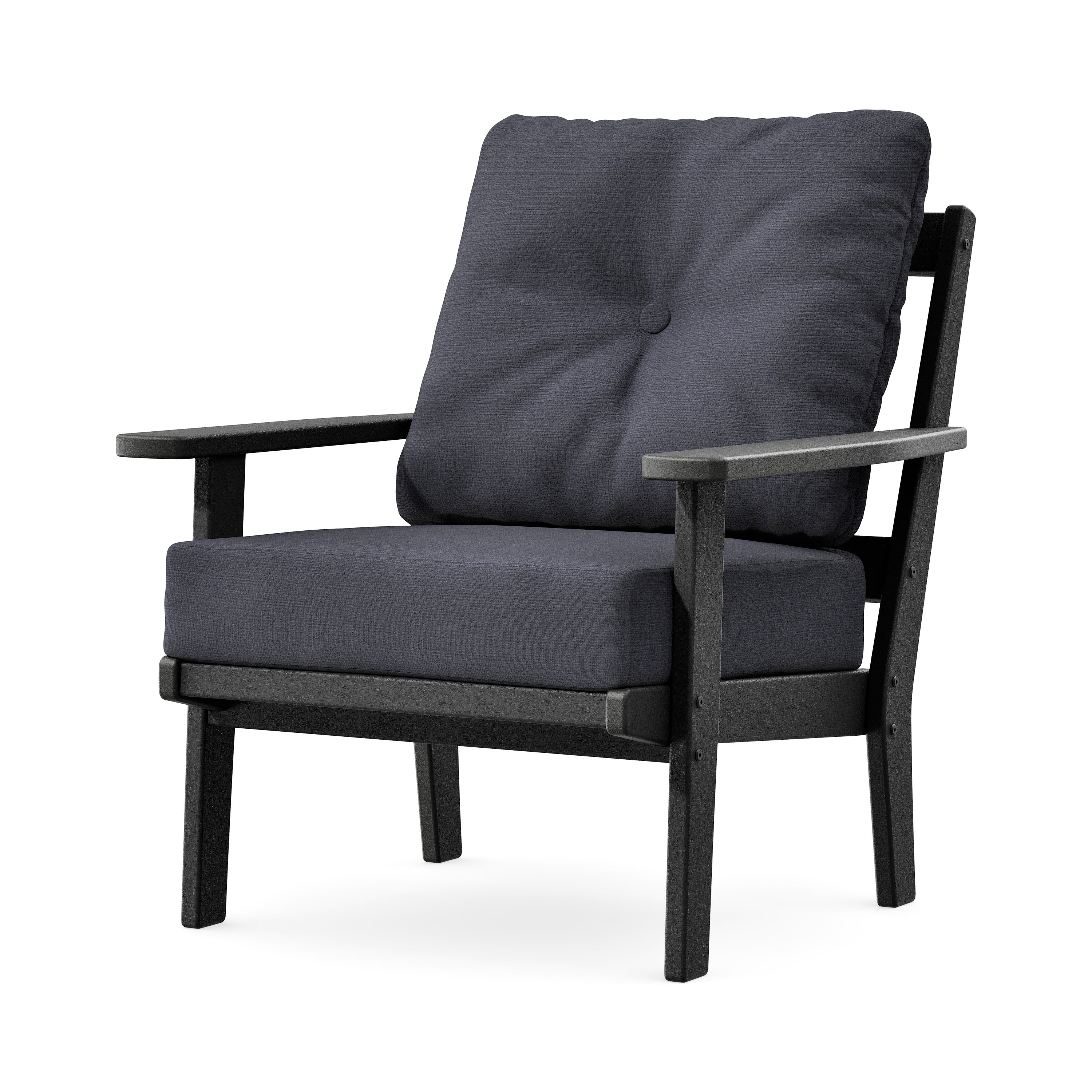 Prairie Deep Seating Chair in Black / Midnight Linen