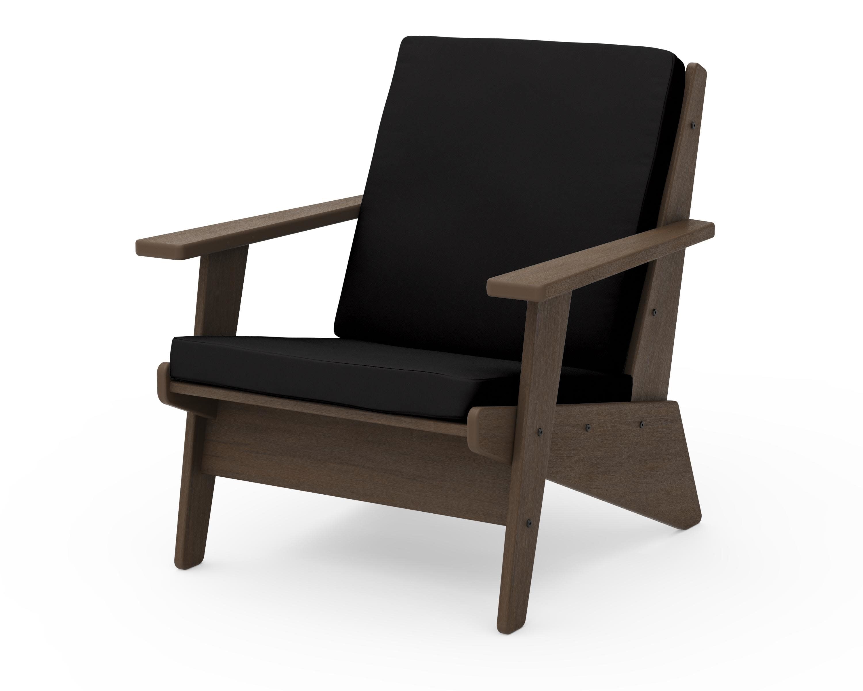 Riviera Modern Lounge Chair in Kona / Canvas Black