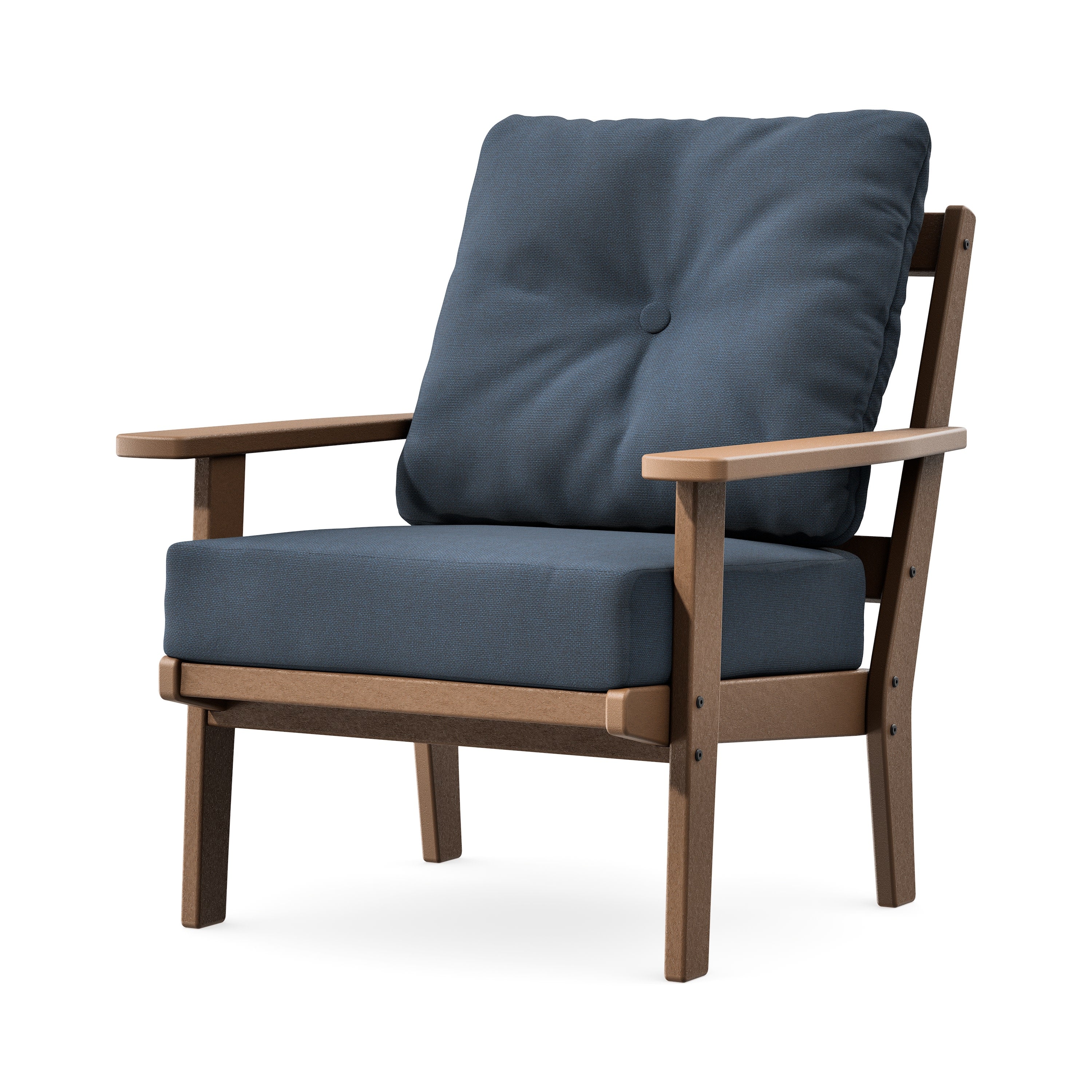 Prairie Deep Seating Chair in Teak / Marine Indigo