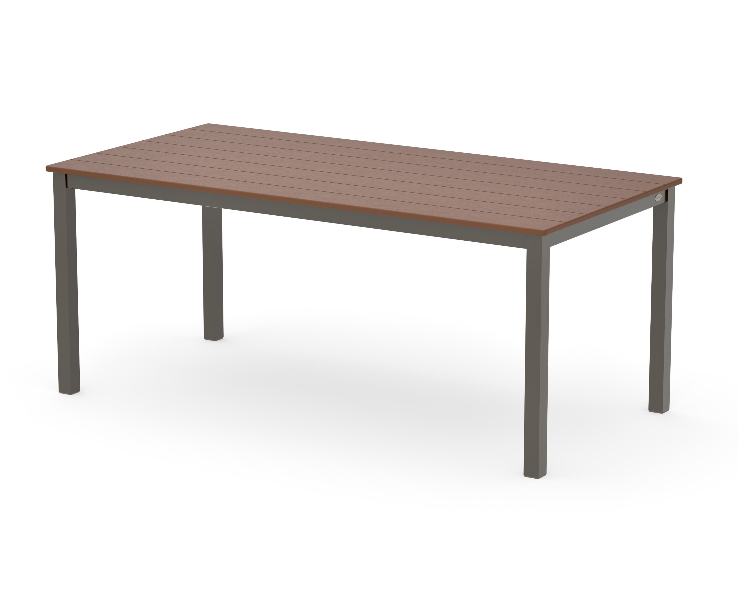 Main Street 36" x 72" Dining Table in Bronze / Teak