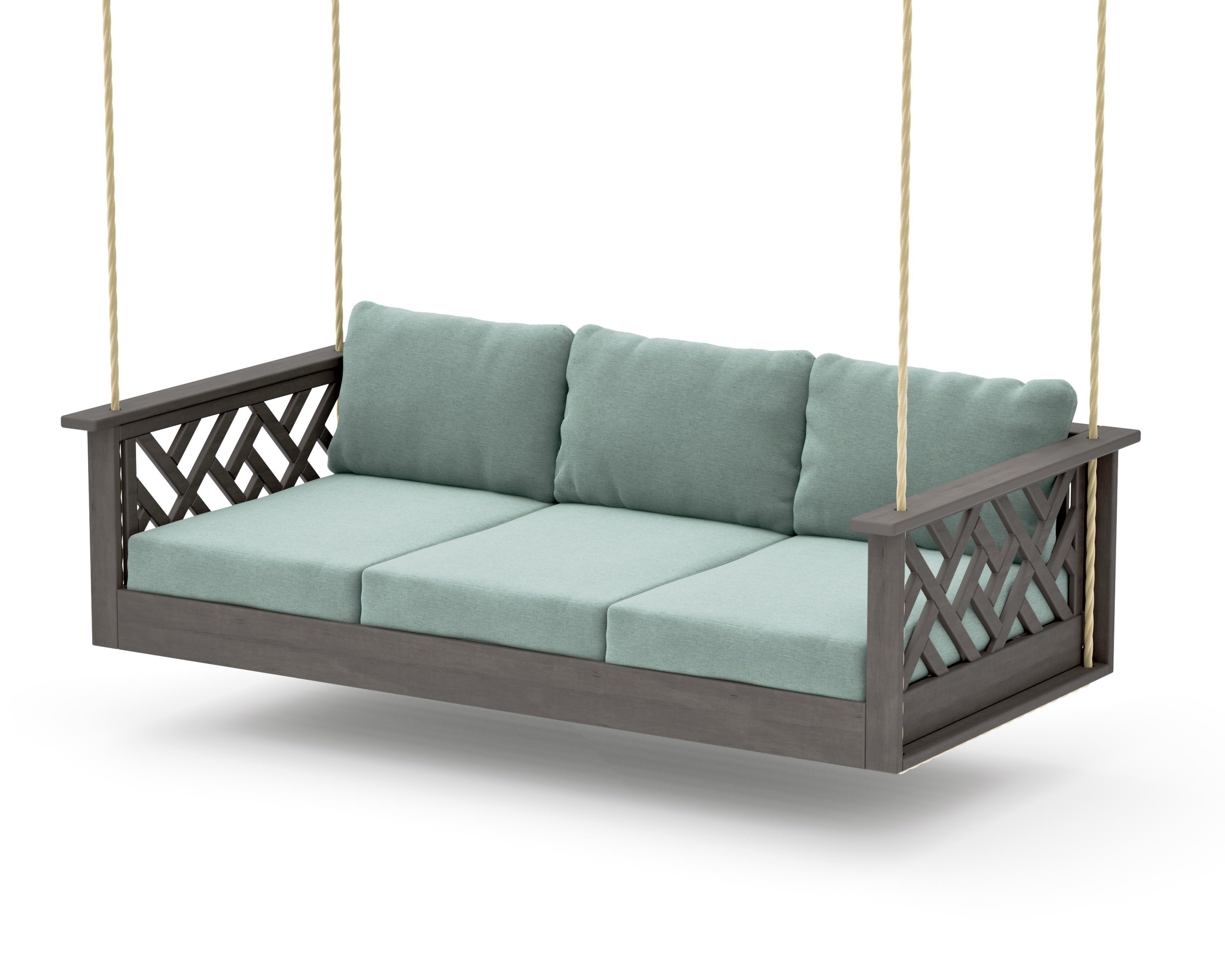 Chippendale Daybed Swing in Driftwood / Glacier Spa