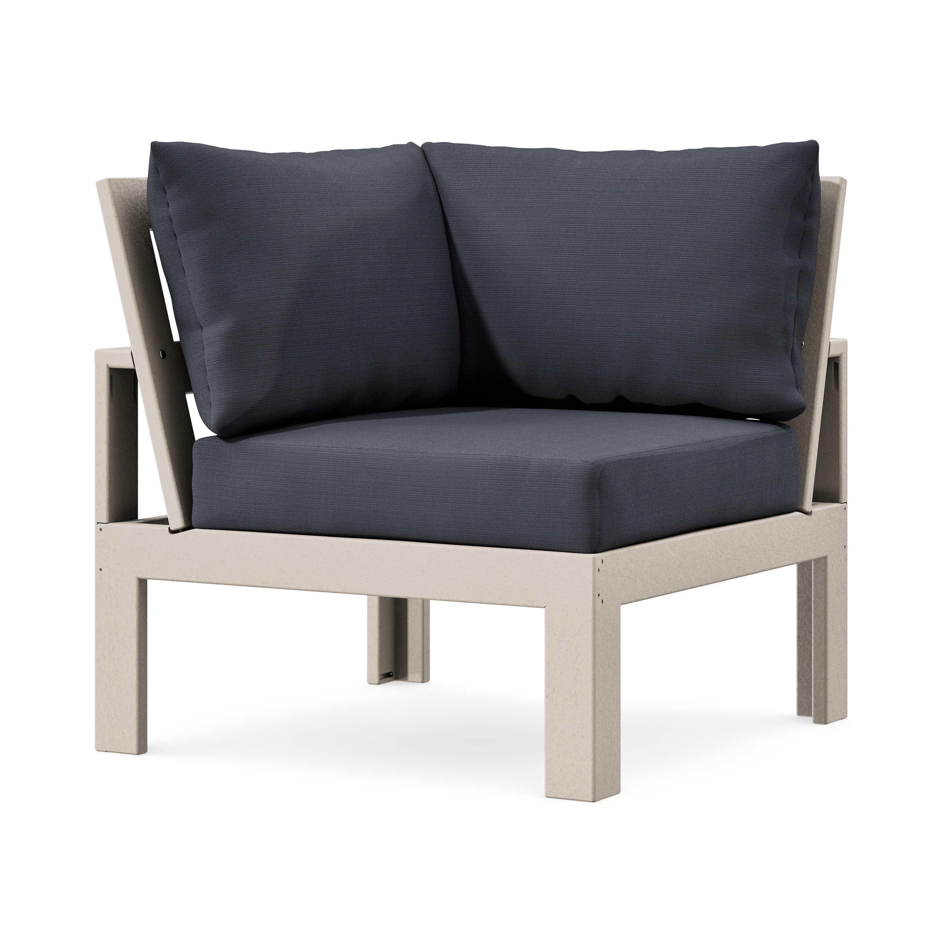 Modular Corner Chair in Sand / Midnight Linen