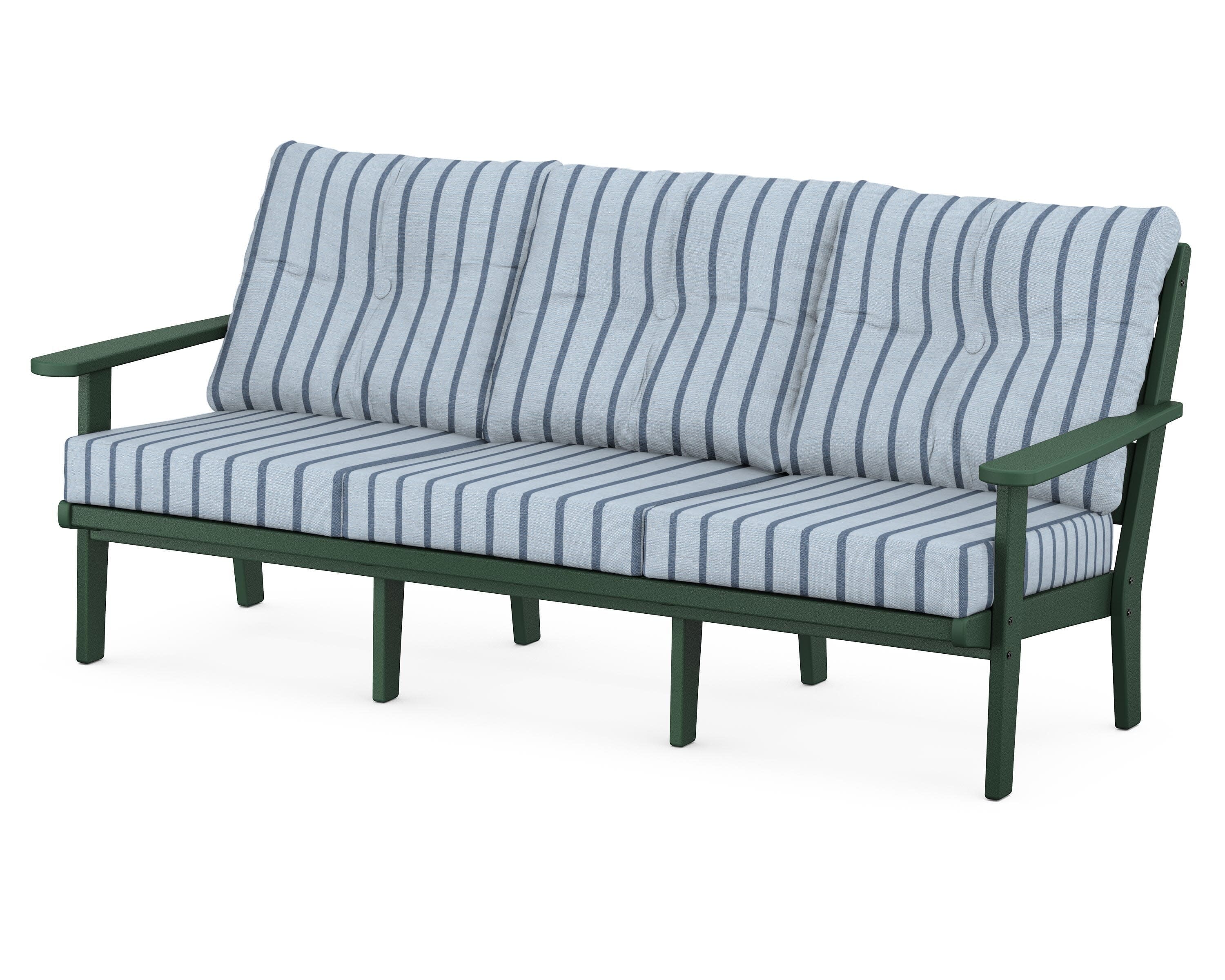 Lakeside Deep Seating Sofa in Green / Unwind Sky