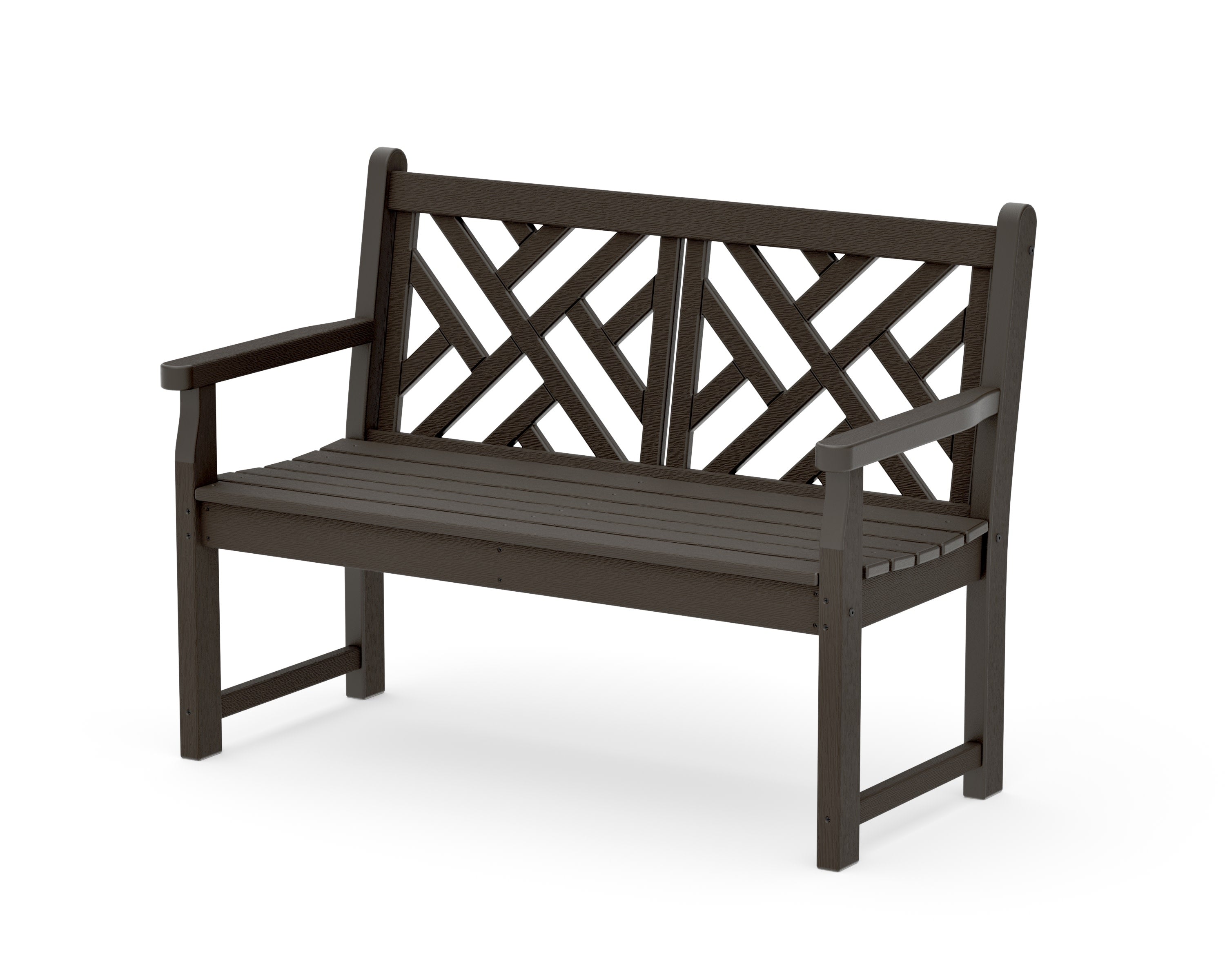 Chippendale 48" Bench in Vintage Coffee