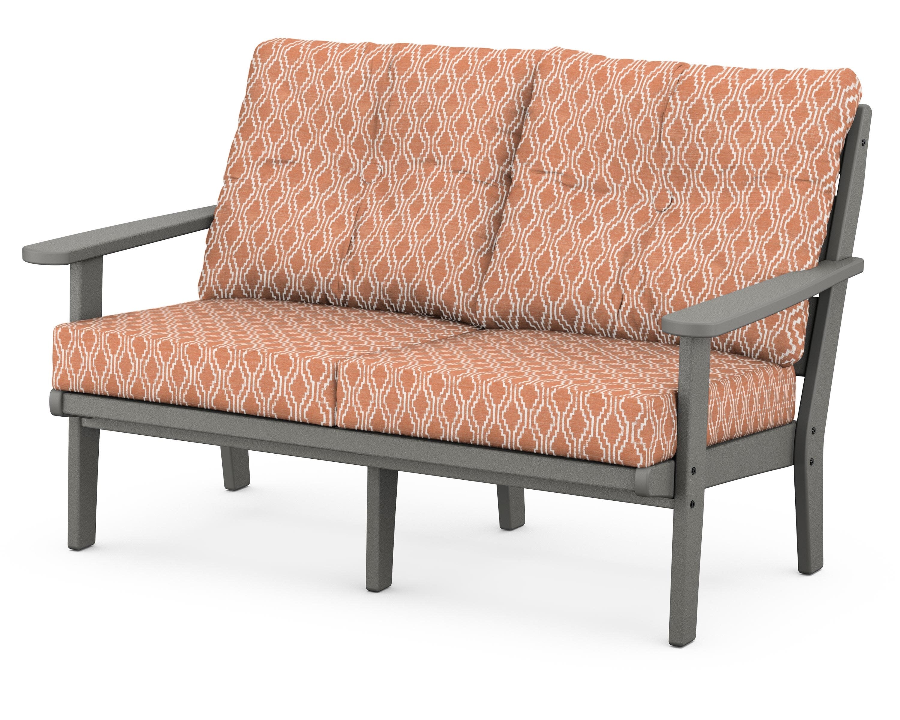 Lakeside Deep Seating Loveseat in Slate Grey / Solve Clay