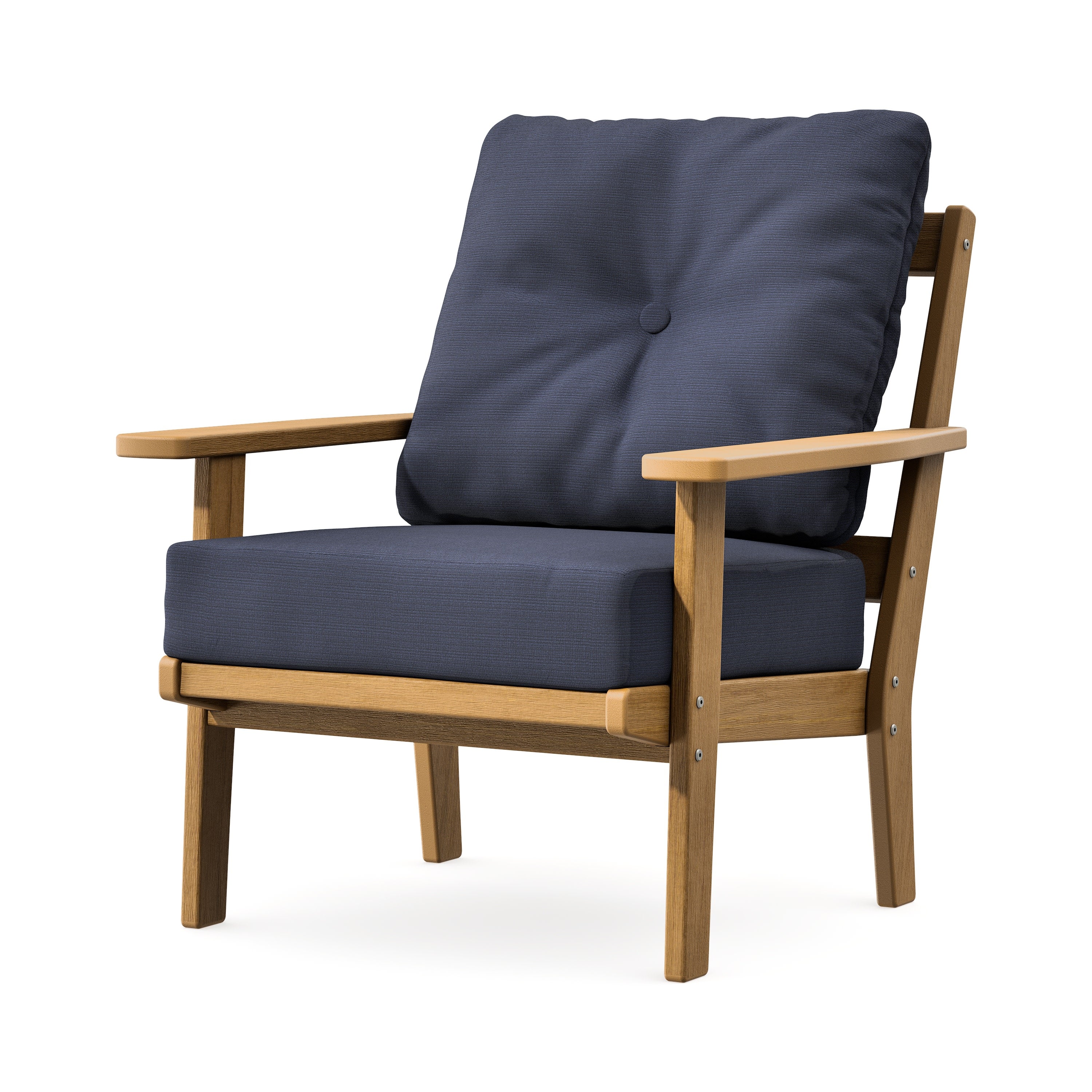 Prairie Deep Seating Chair in Natural / Navy Linen