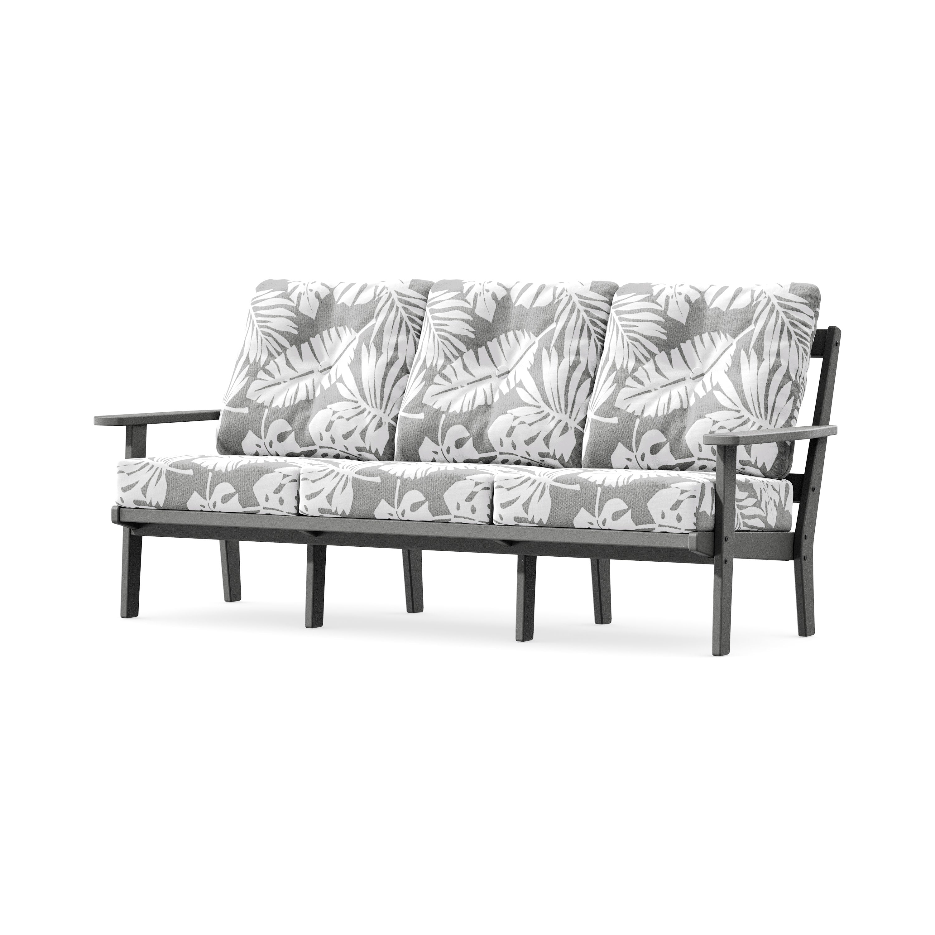 PrairieDeep Seating Sofa in Slate Grey / Leaf Grey Mist