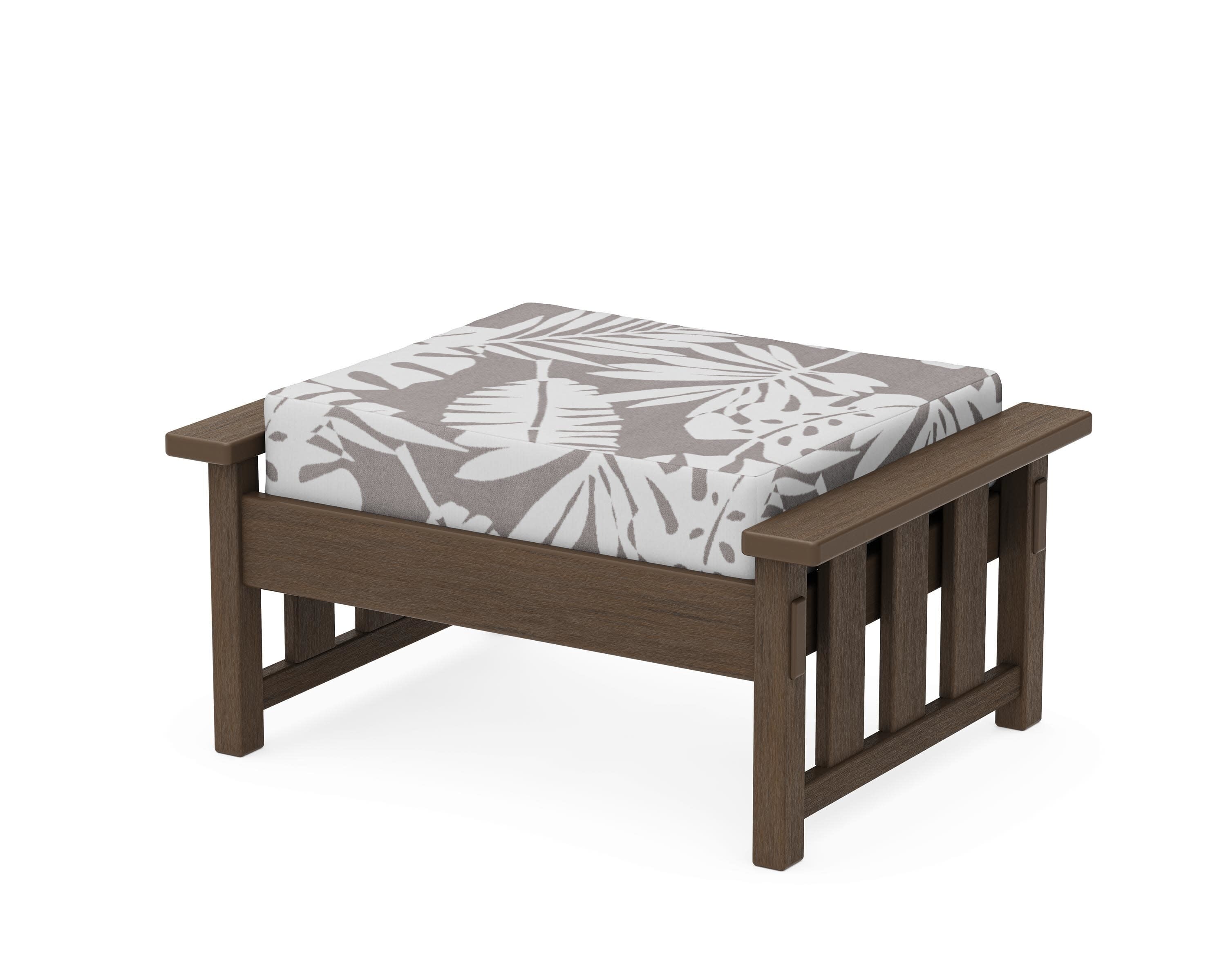 Acadia Deep Seating Ottoman in Kona / Leaf Grey Mist