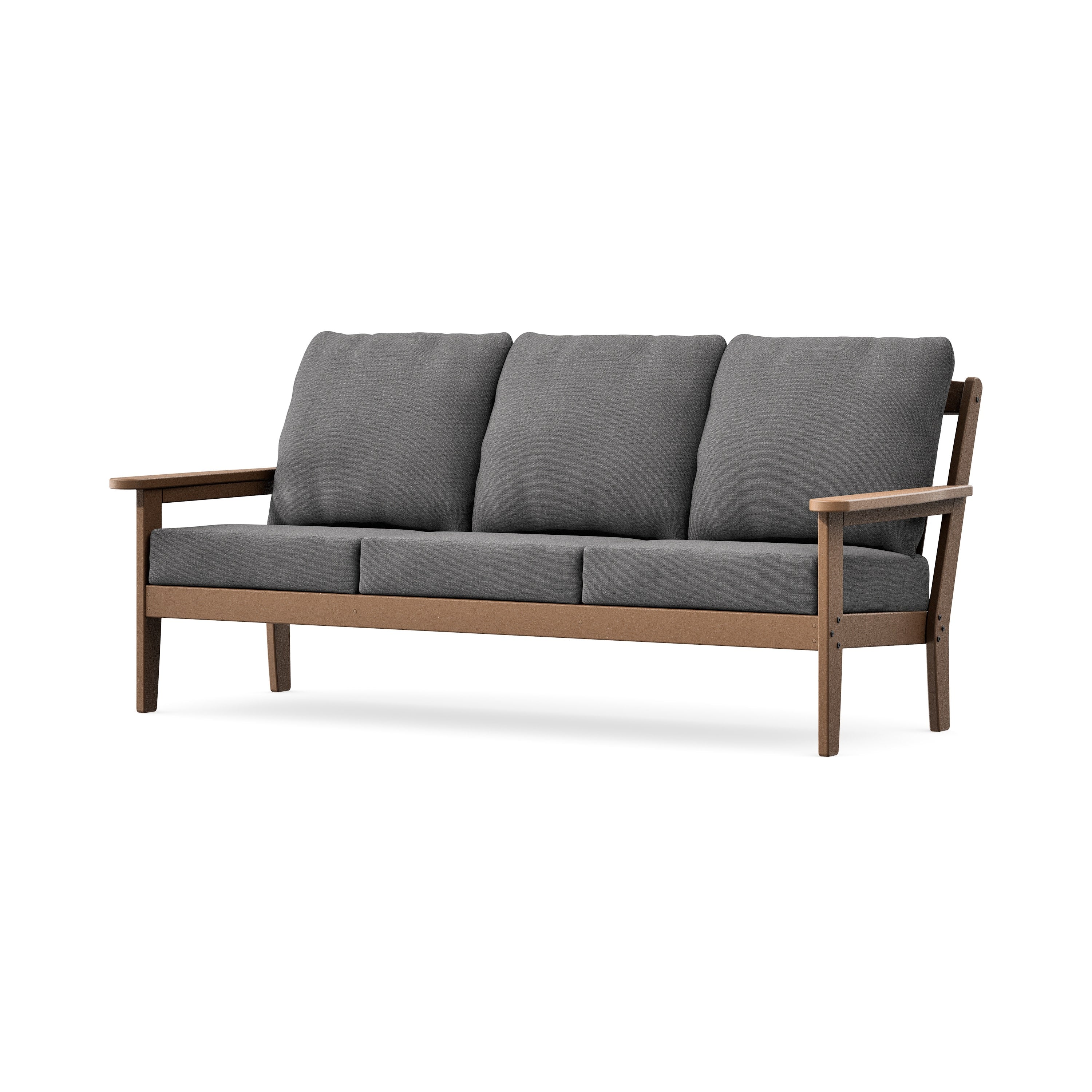 Cottage Deep Seating Sofa in Teak / Ash Charcoal