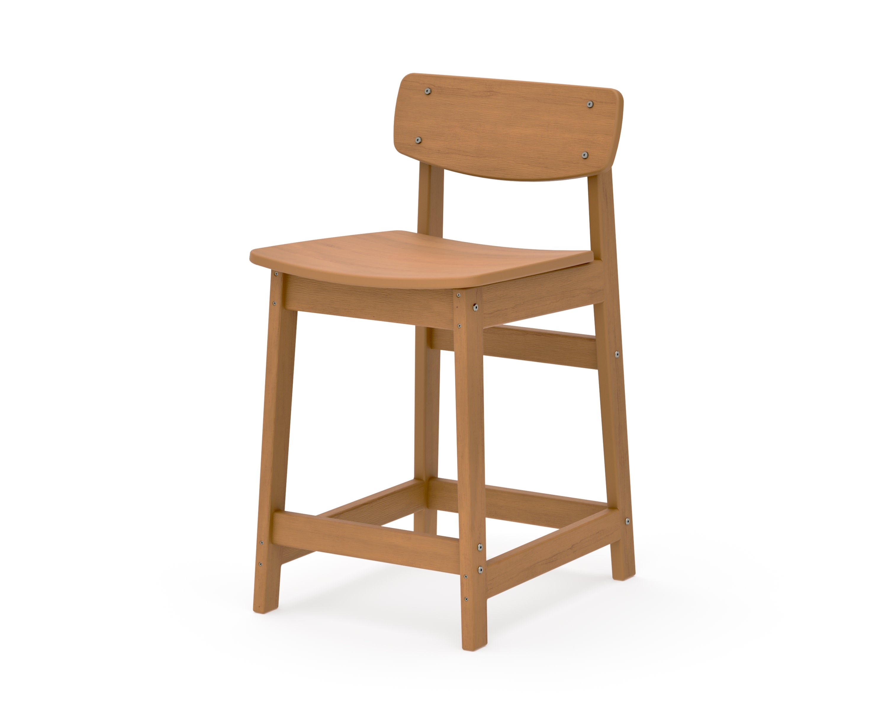 Modern Studio Urban Lowback Counter Chair in Natural