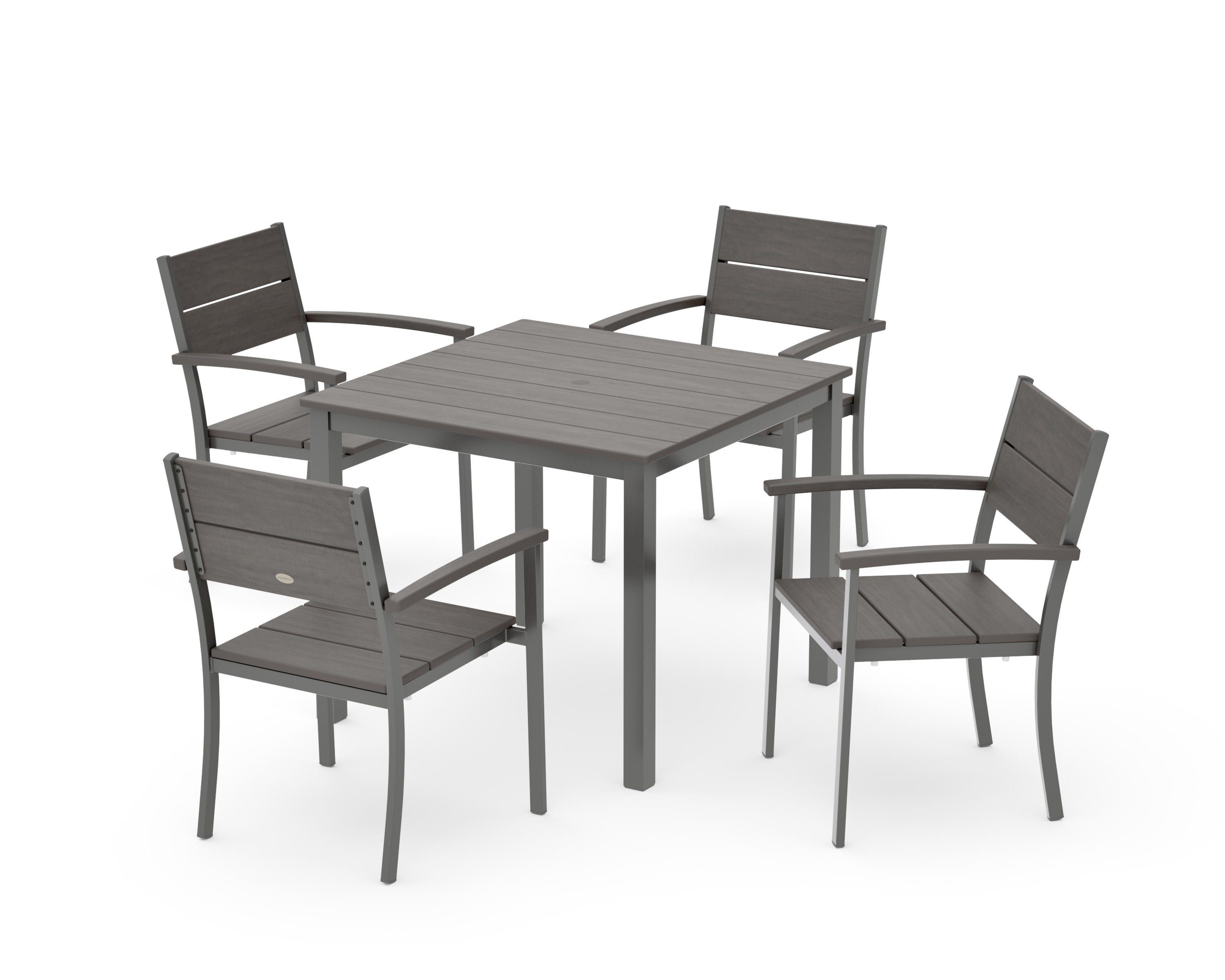 Main Street 5-Piece Dining Set in Charcoal / Driftwood