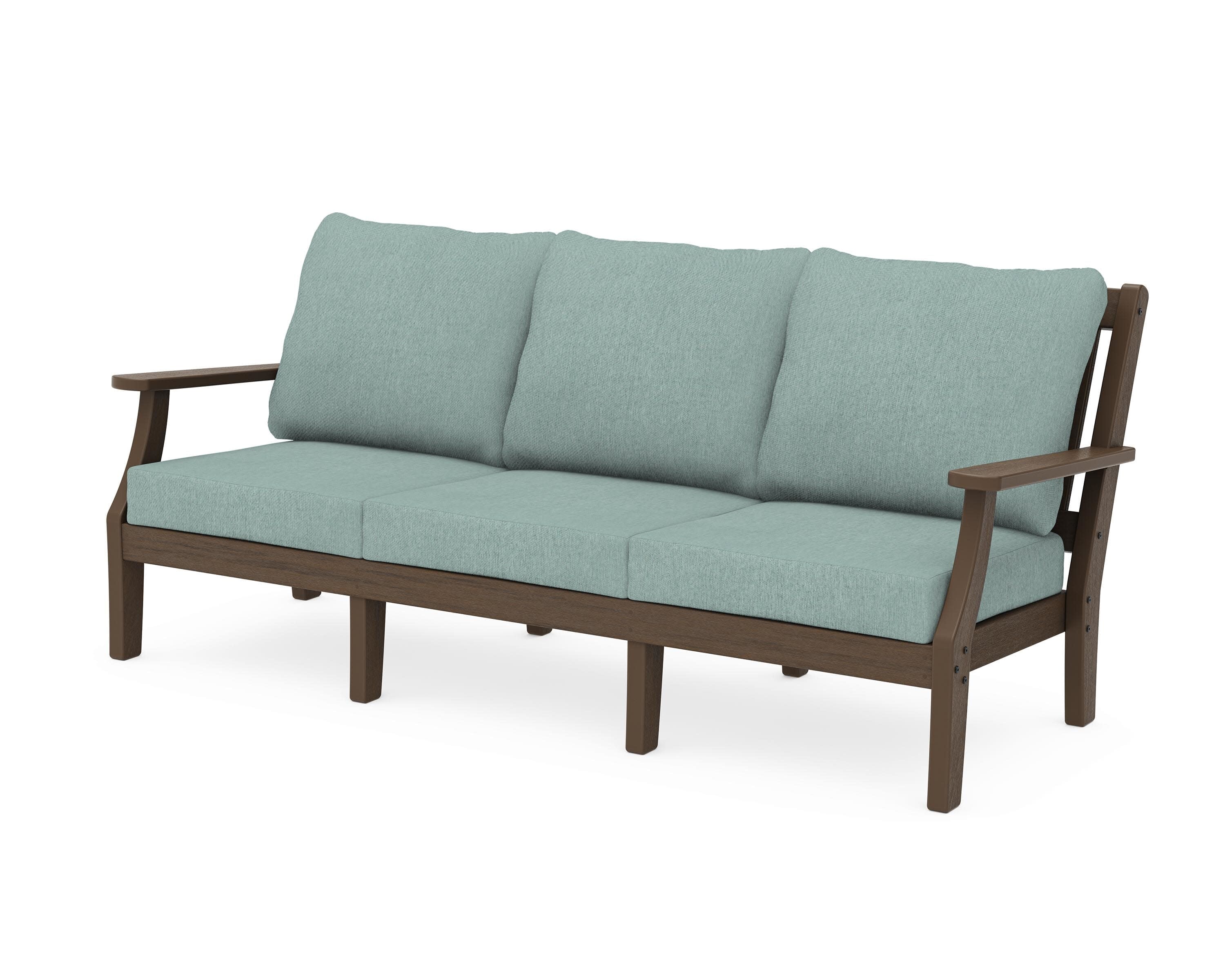 Chinoiserie Deep Seating Sofa in Kona / Glacier Spa