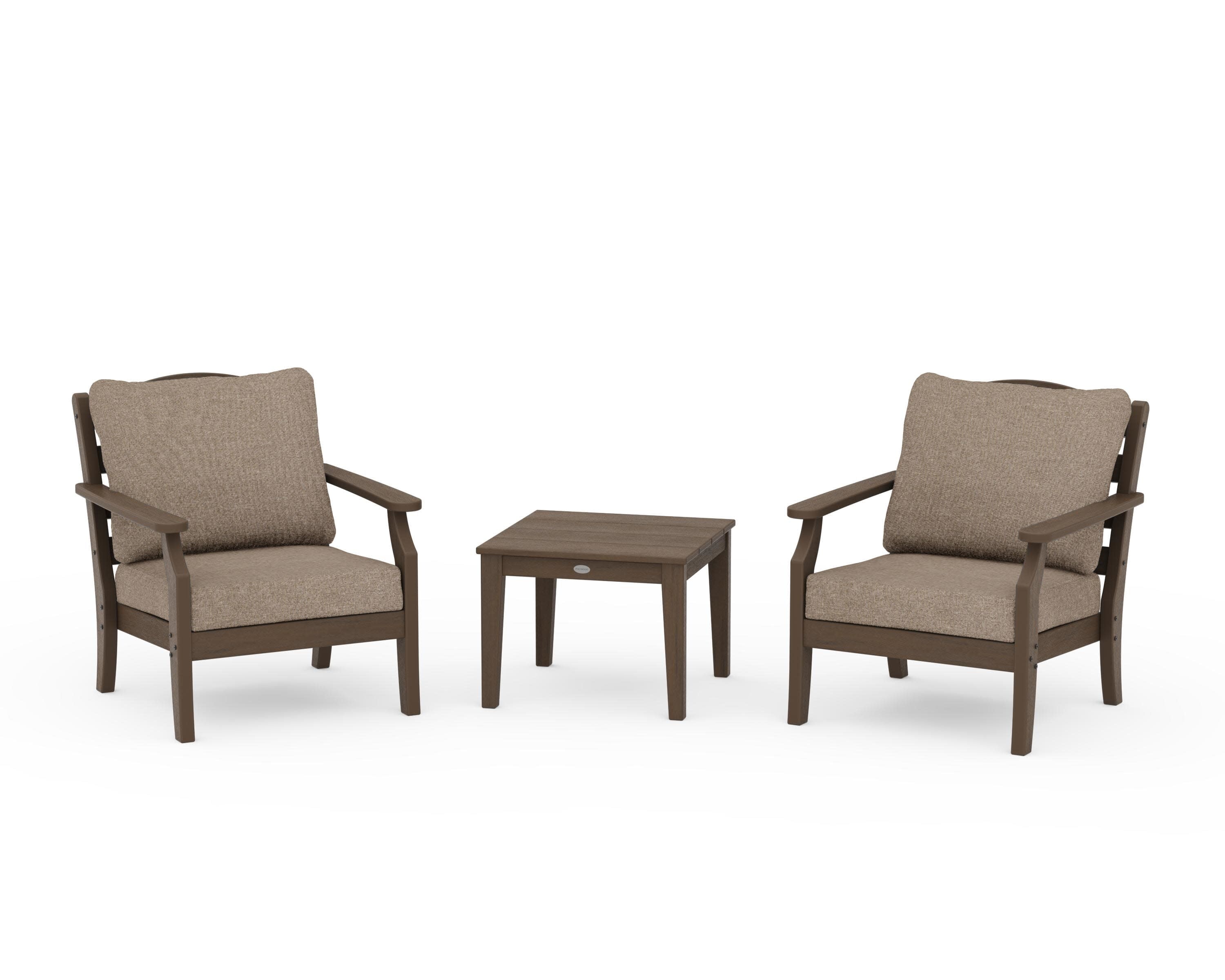Savannah 3-Piece Deep Seating Set in Kona / Spiced Burlap