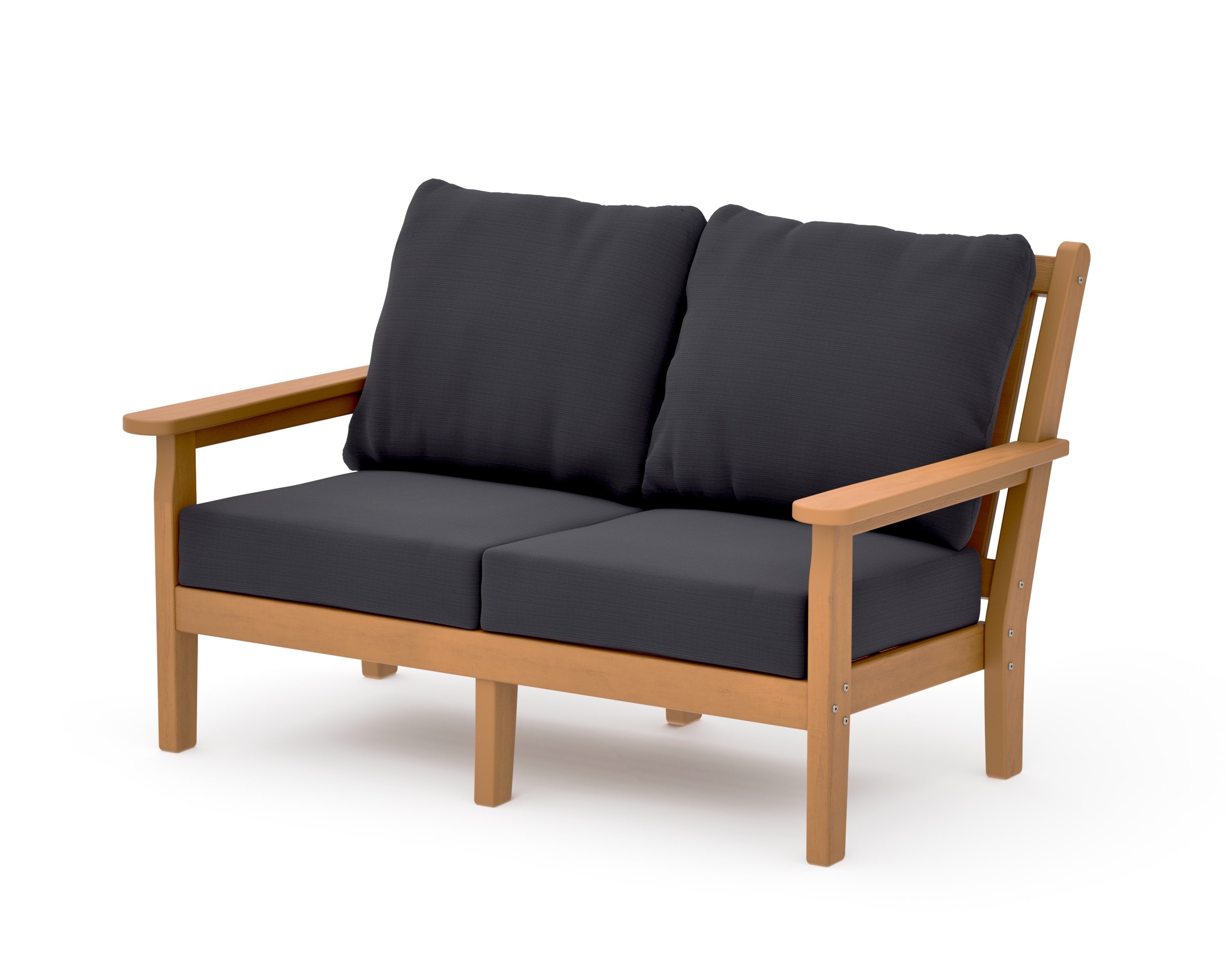 Chippendale Deep Seating Loveseat in Natural / Midnight Linen