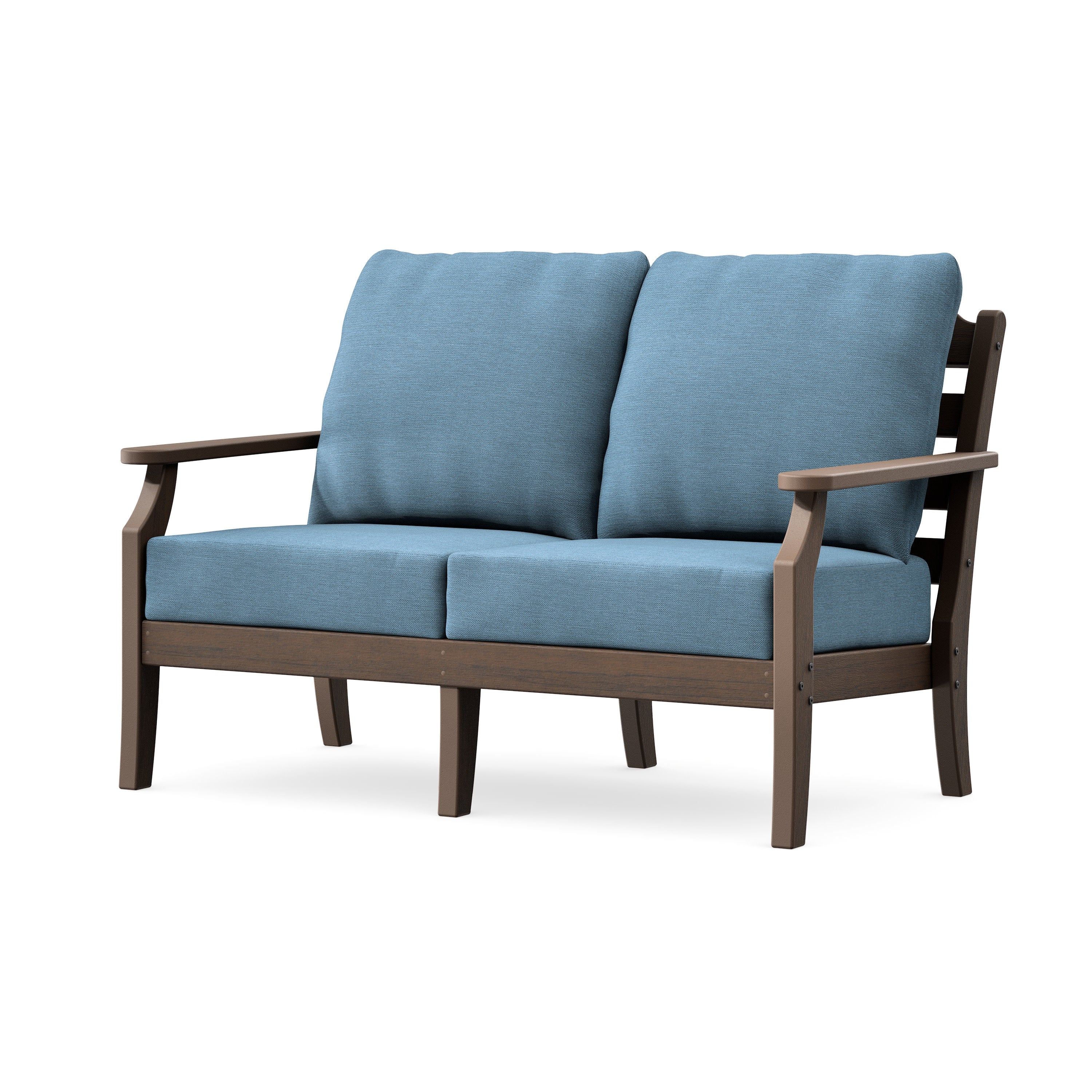 Savannah Deep Seating Loveseat in Kona / Sky Blue