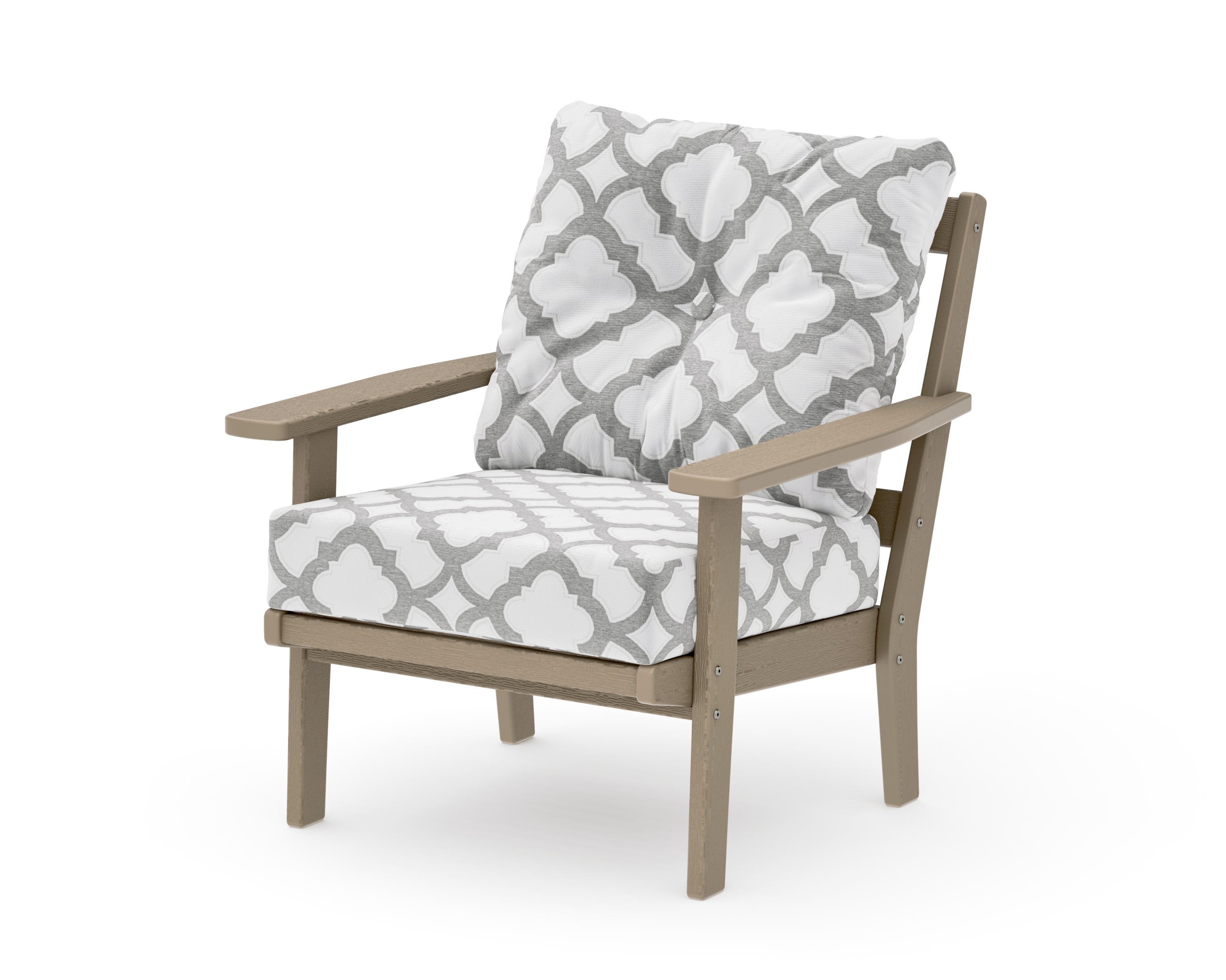 Prairie Deep Seating Chair in Vintage Sahara / Trellis Grey Mist
