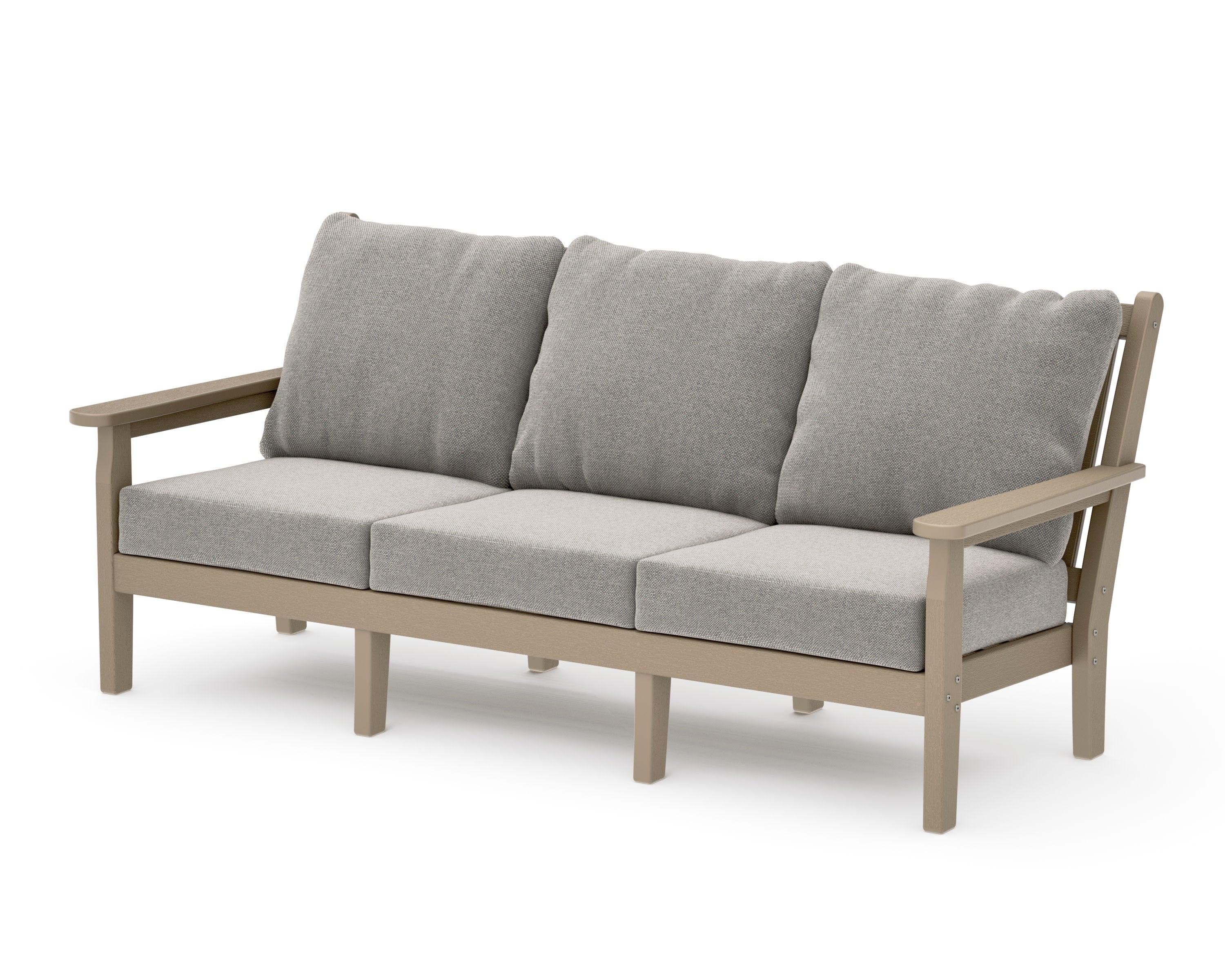 Chippendale Deep Seating Sofa in Vintage Sahara / Weathered Tweed