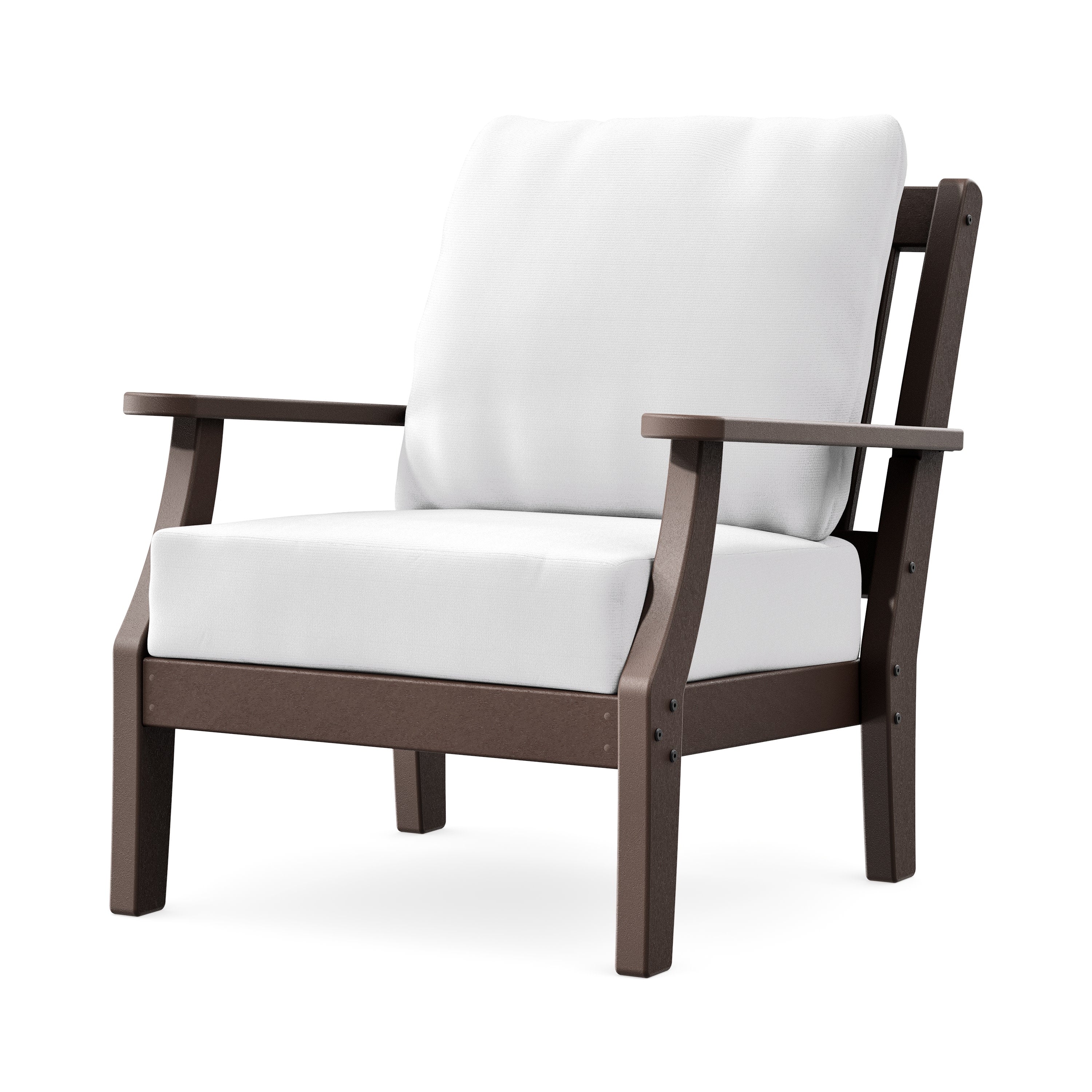 Chinoiserie Deep Seating Chair in Mahogany / Natural