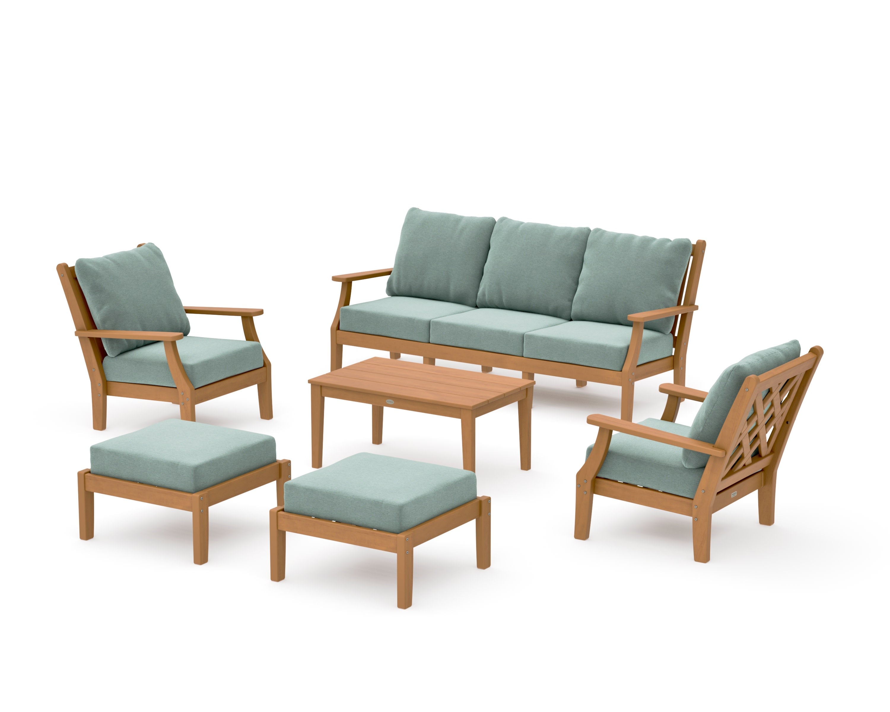 Wovendale 6-Piece Lounge Sofa Set in Natural / Glacier Spa