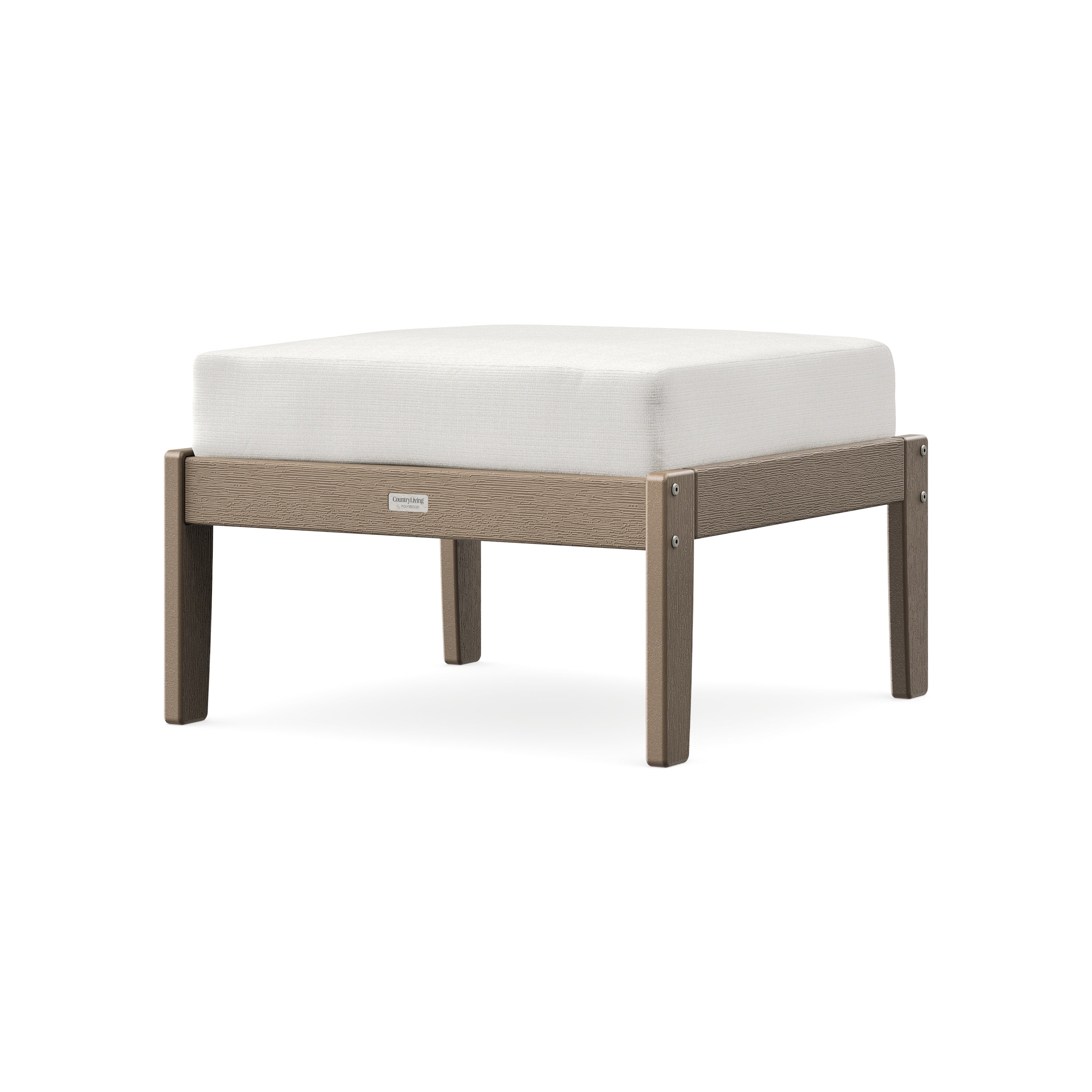 Cottage Deep Seating Ottoman in Vintage Sahara / Natural Linen