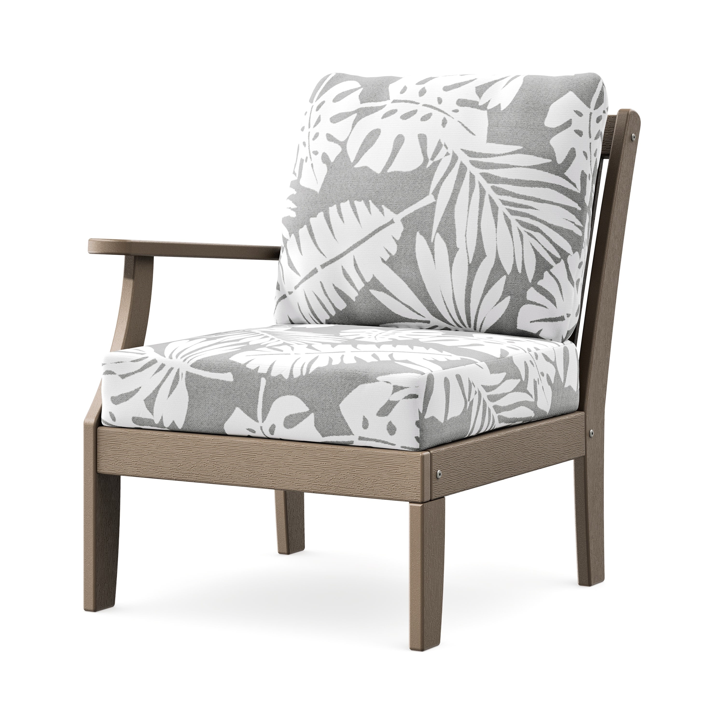 Braxton Modular Left Arm Chair in Vintage Sahara / Leaf Grey Mist