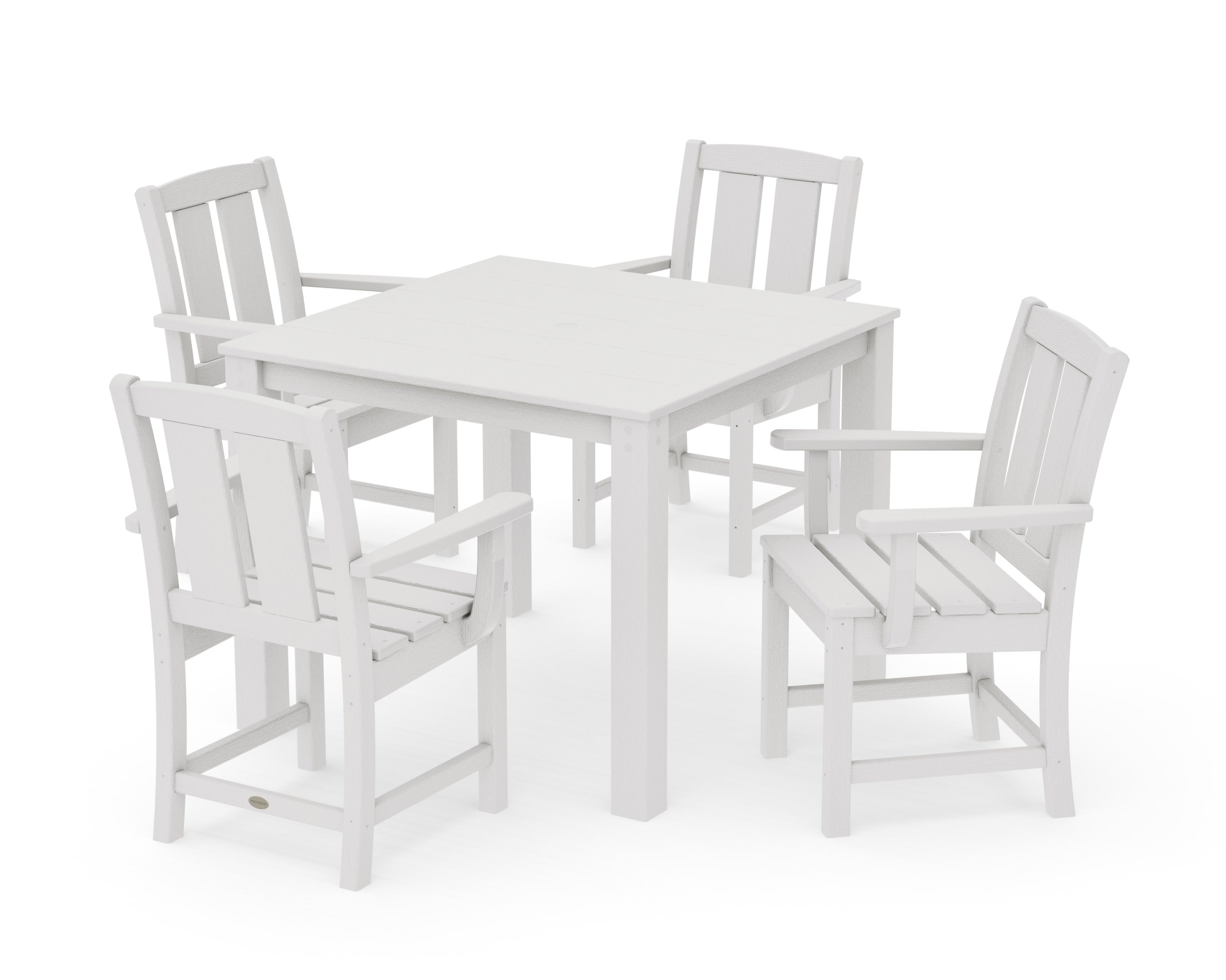 Mission 5-Piece Parsons Dining Set in Vintage White