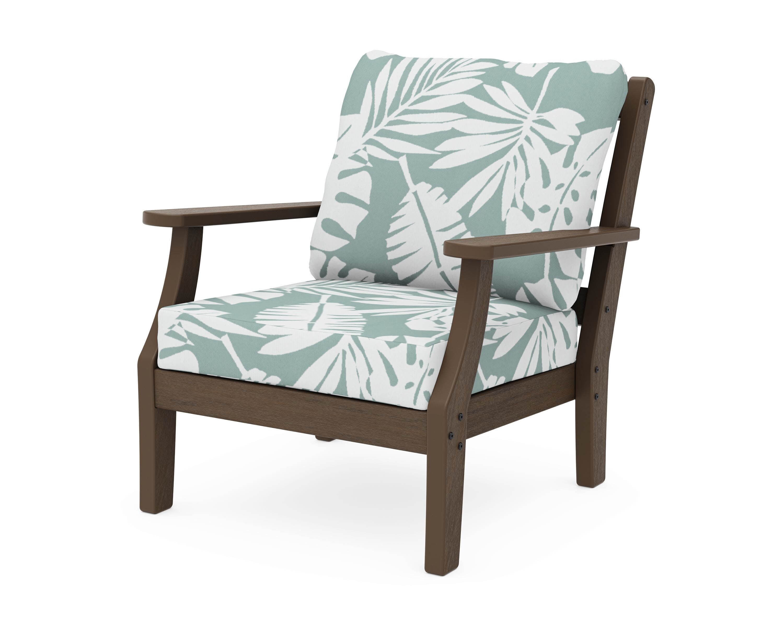 Chinoiserie Deep Seating Chair in Kona / Leaf Glacier Spa