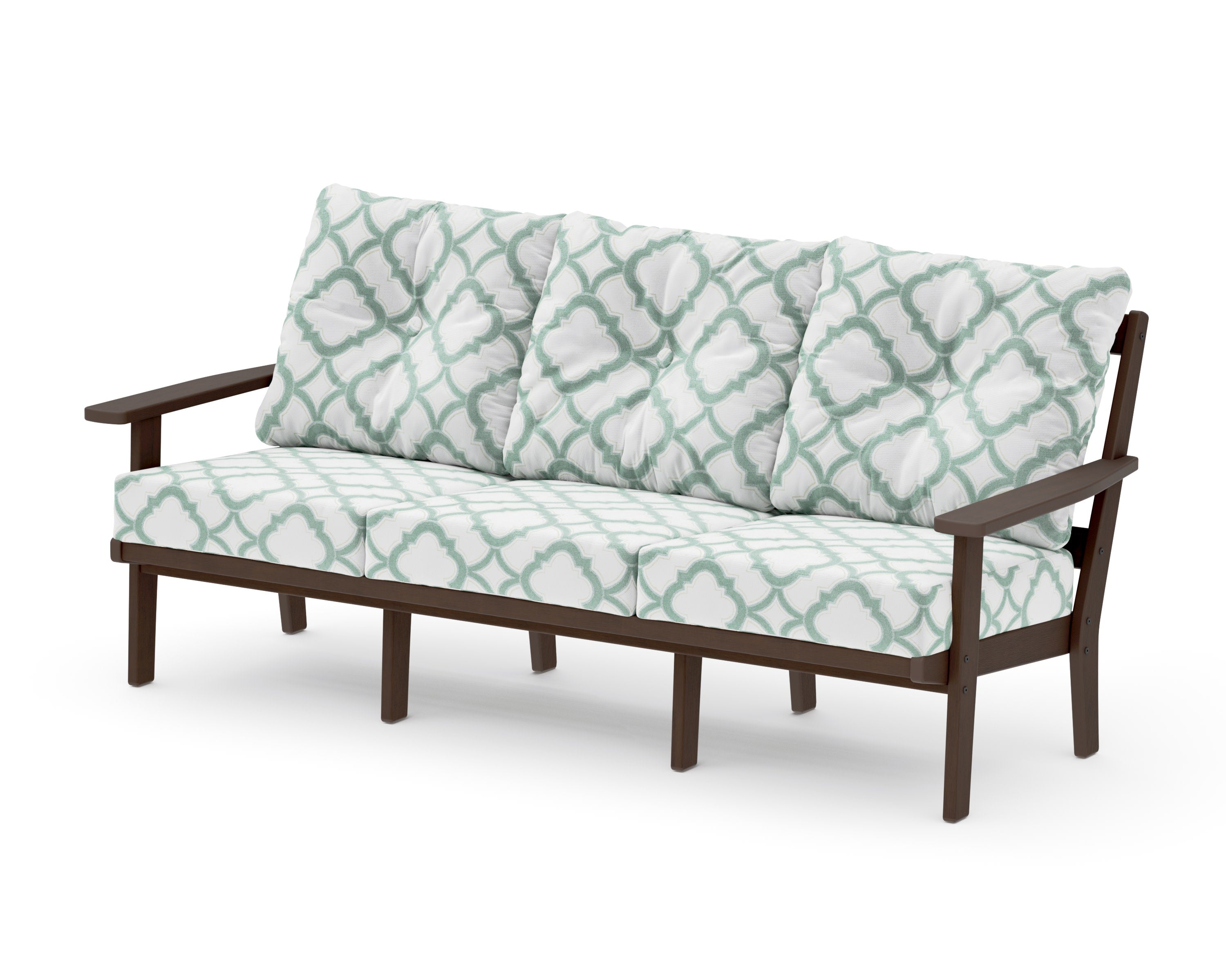 Oxford Deep Seating Sofa in Kona / Trellis Glacier Spa