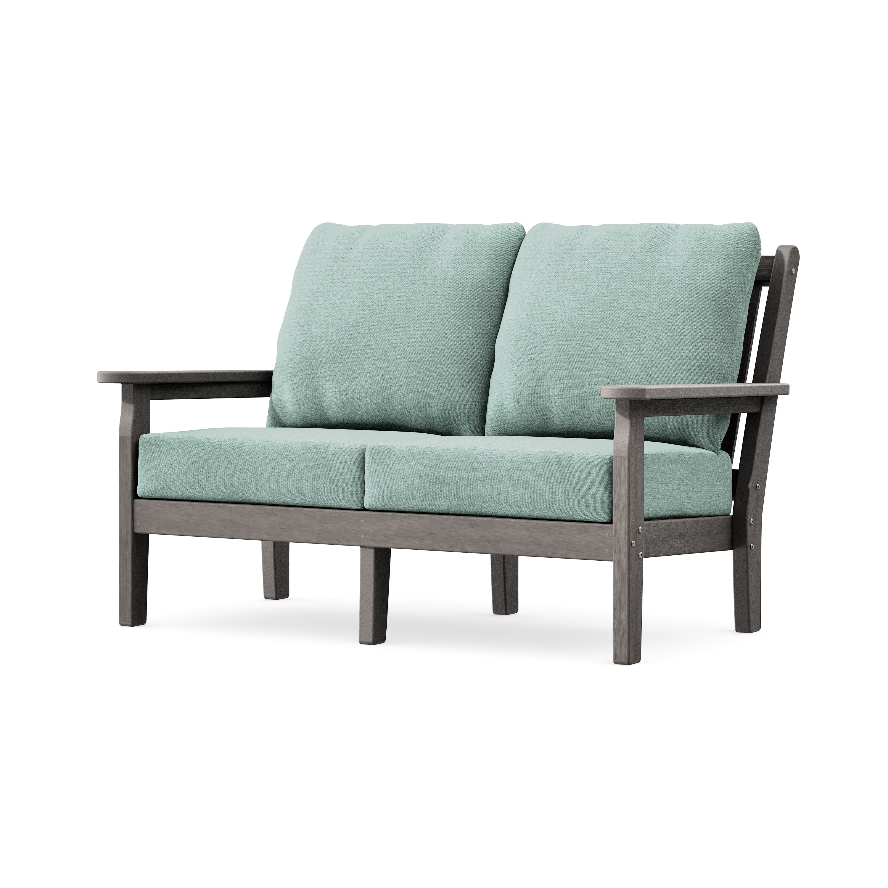 Chippendale Deep Seating Loveseat in Driftwood / Glacier Spa