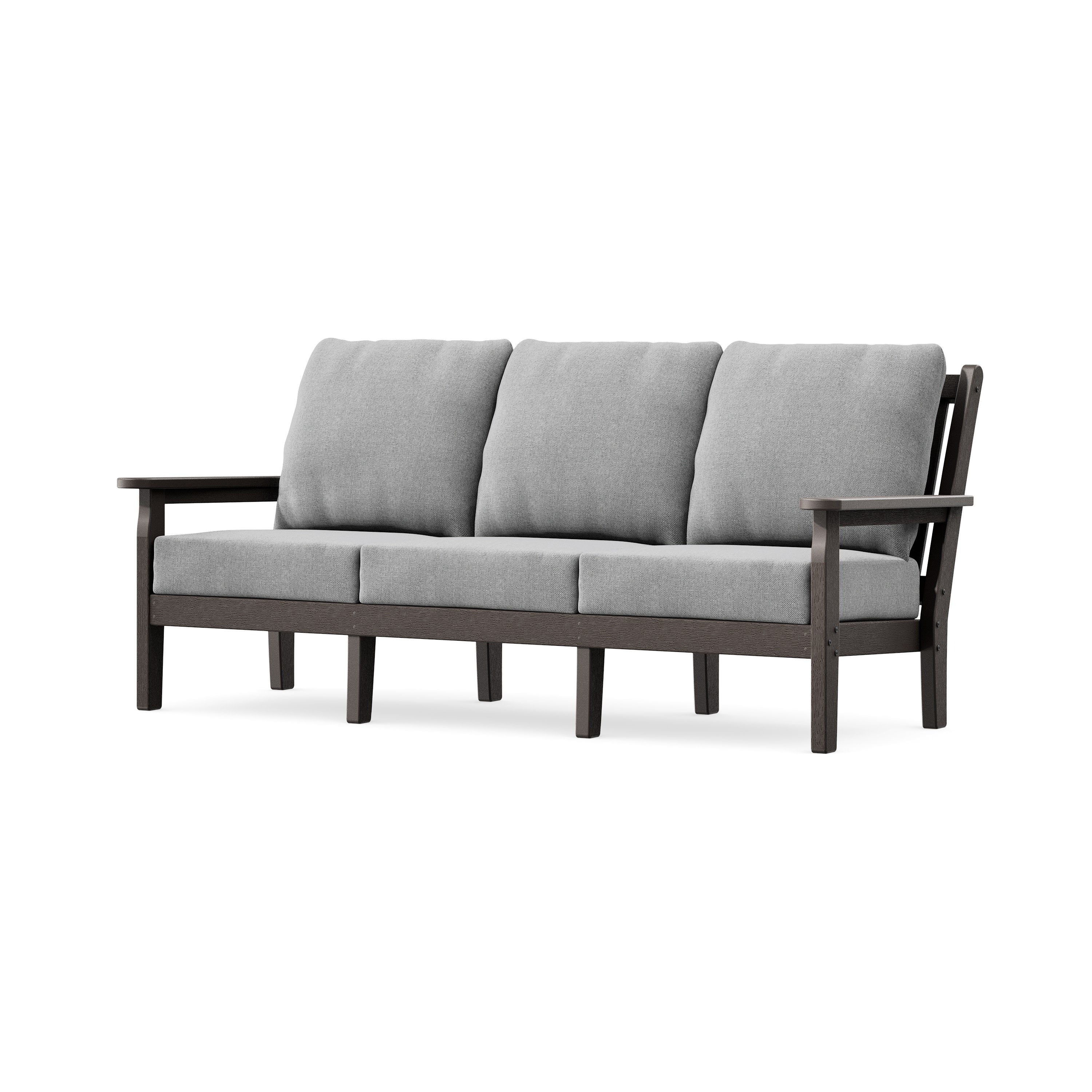Chippendale Deep Seating Sofa in Vintage Coffee / Grey Mist