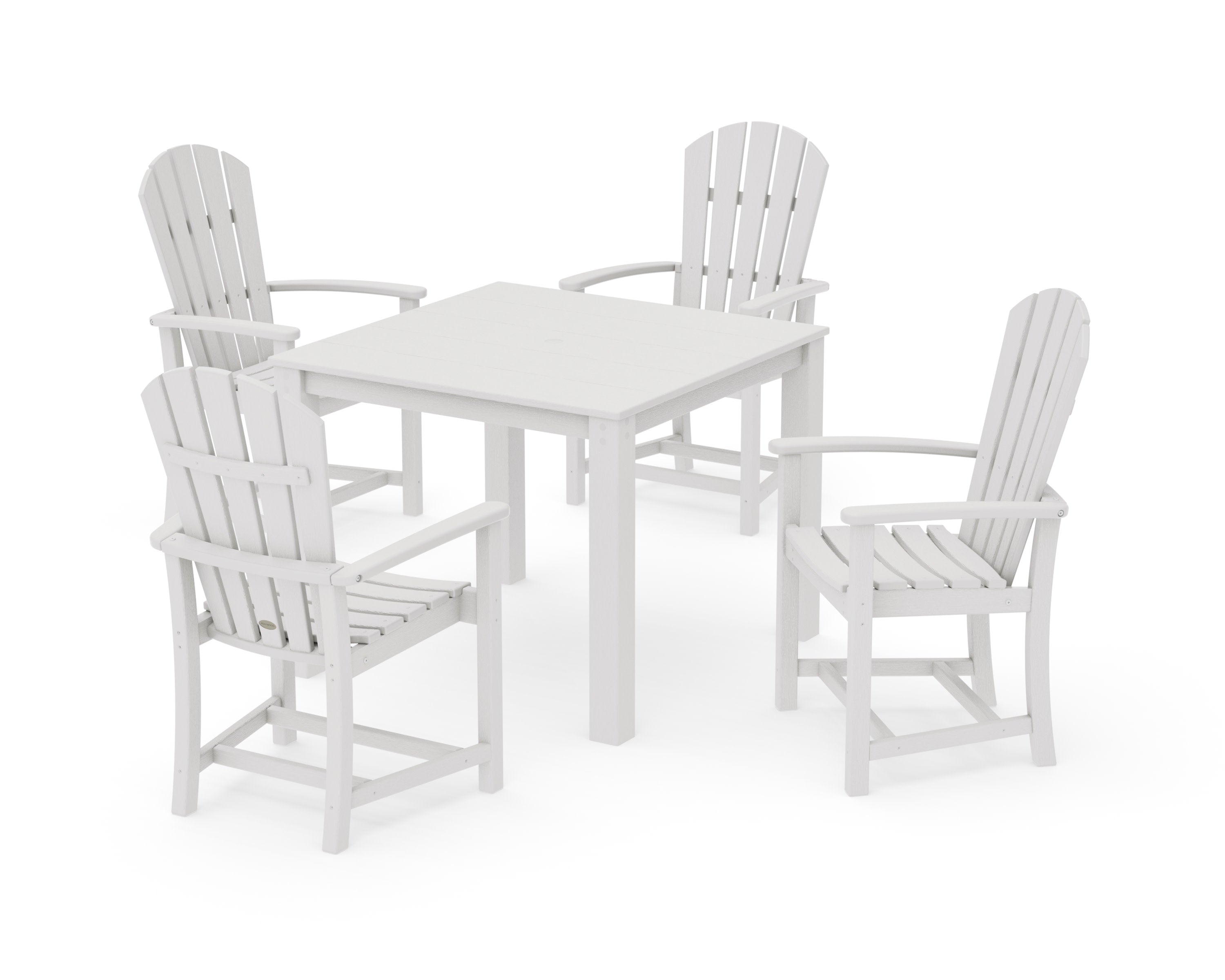 Palm Coast 5-Piece Parsons Dining Set in Vintage White