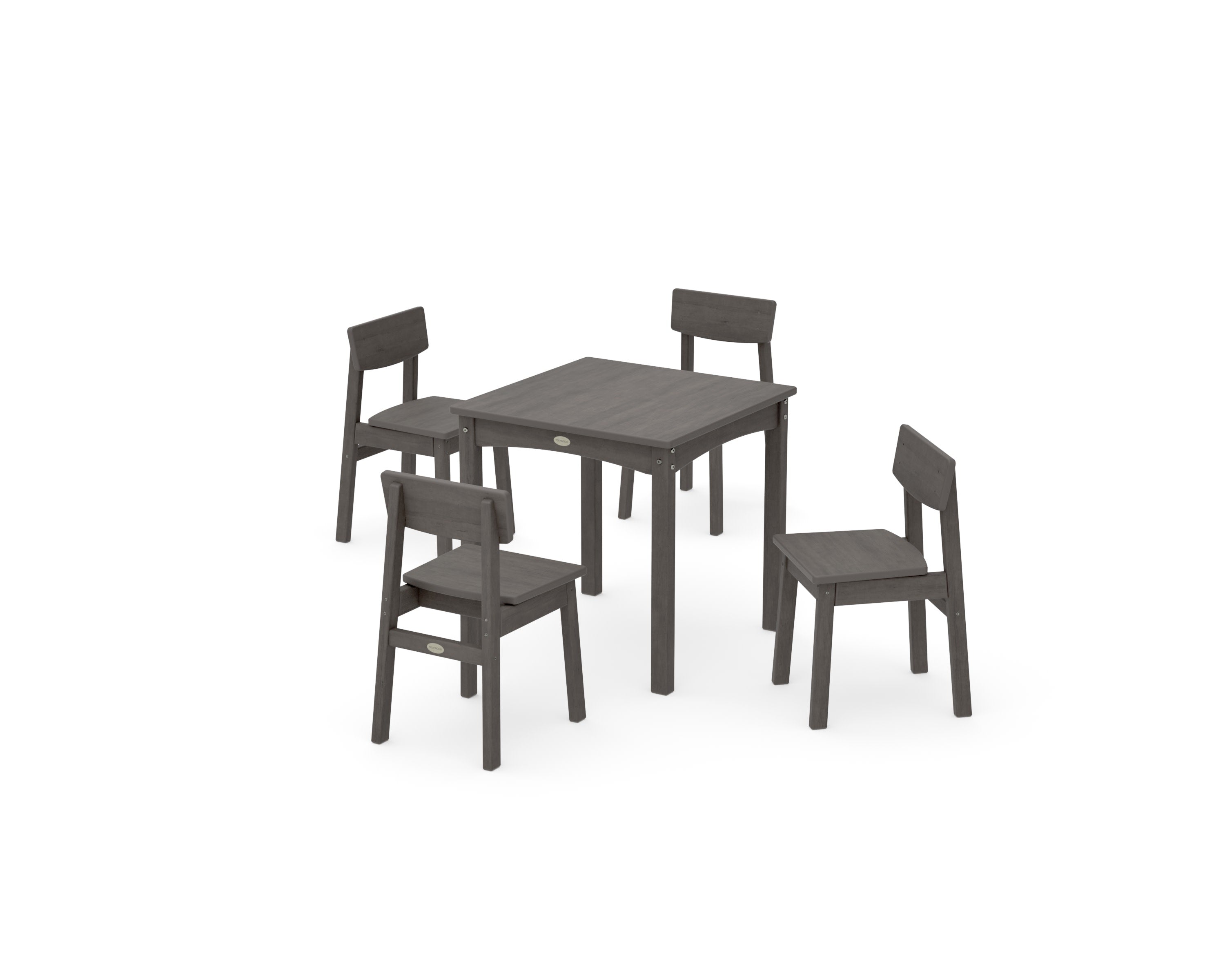 Modern Studio Kids 5-Piece Dining Set in Driftwood