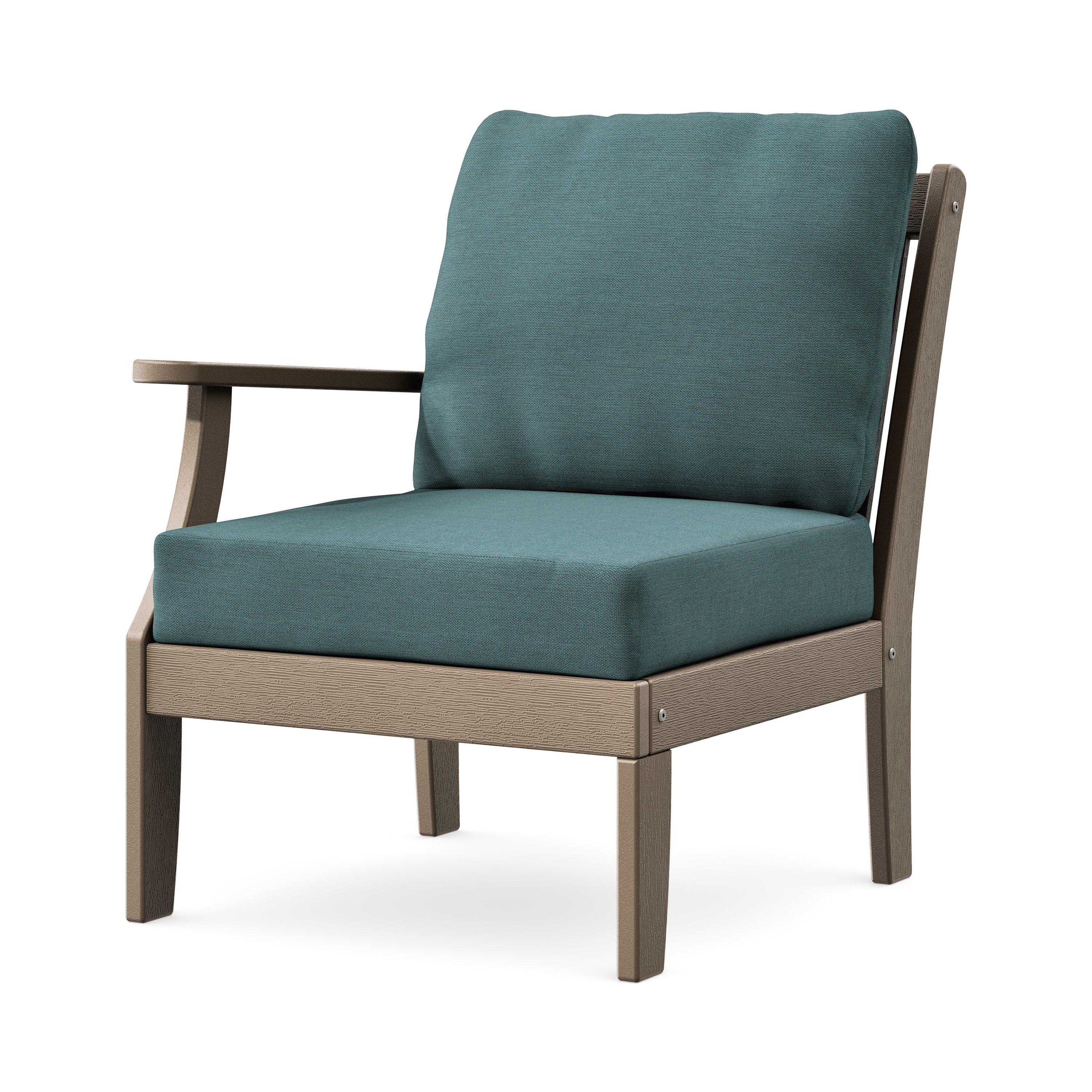 Braxton Modular Left Arm Chair in Vintage Sahara / Ocean Teal