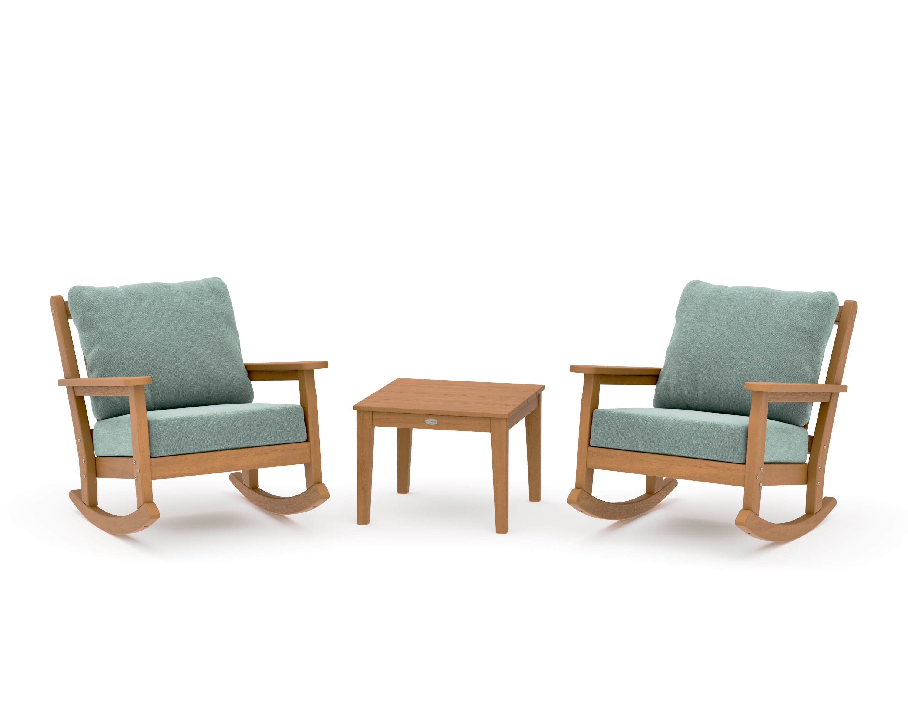 Chippendale 3-Piece Deep Seating Rocker Set in Natural / Glacier Spa