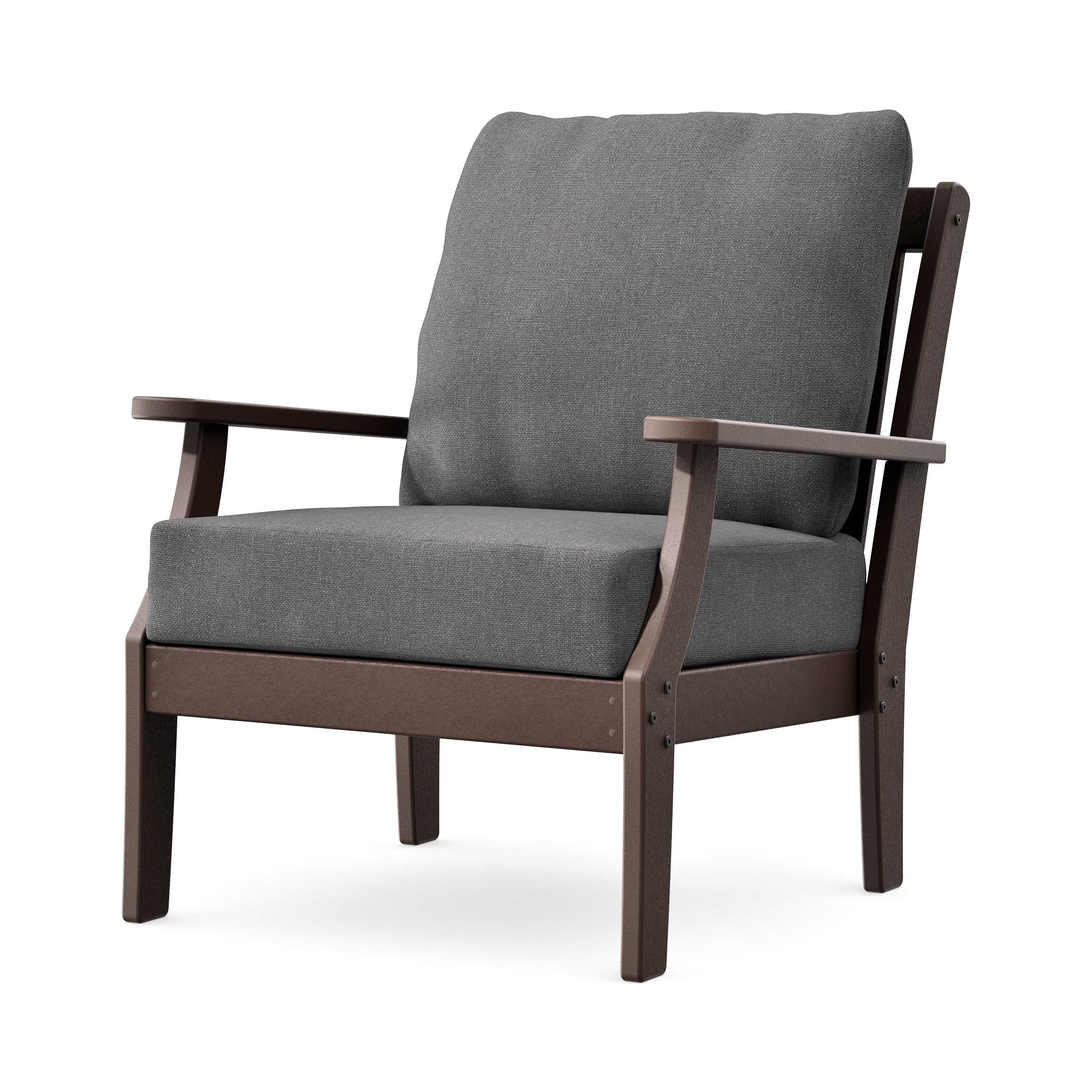 Braxton Deep Seating Chair in Mahogany / Ash Charcoal