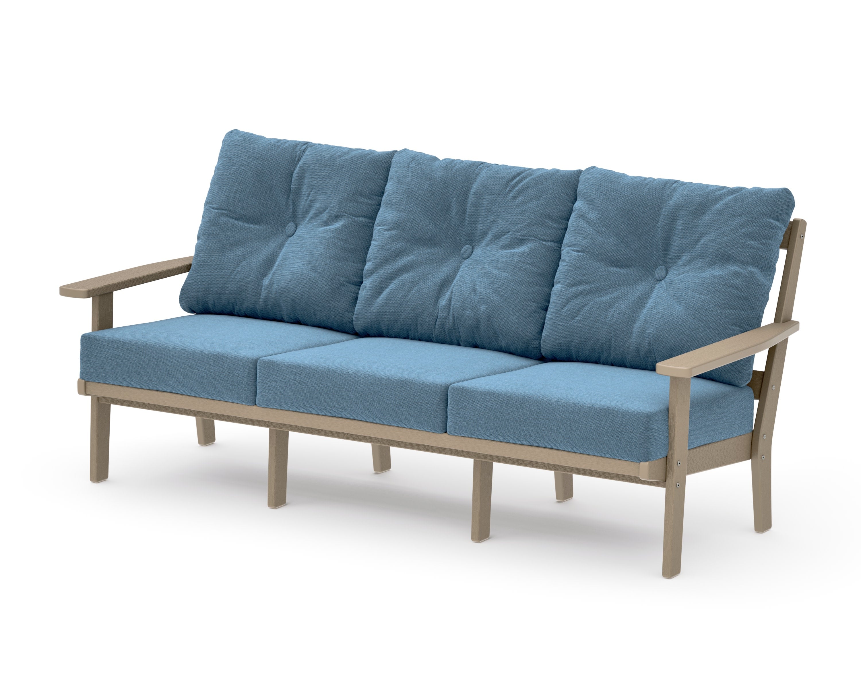 Oxford Deep Seating Sofa in Vintage Sahara / Sky Blue